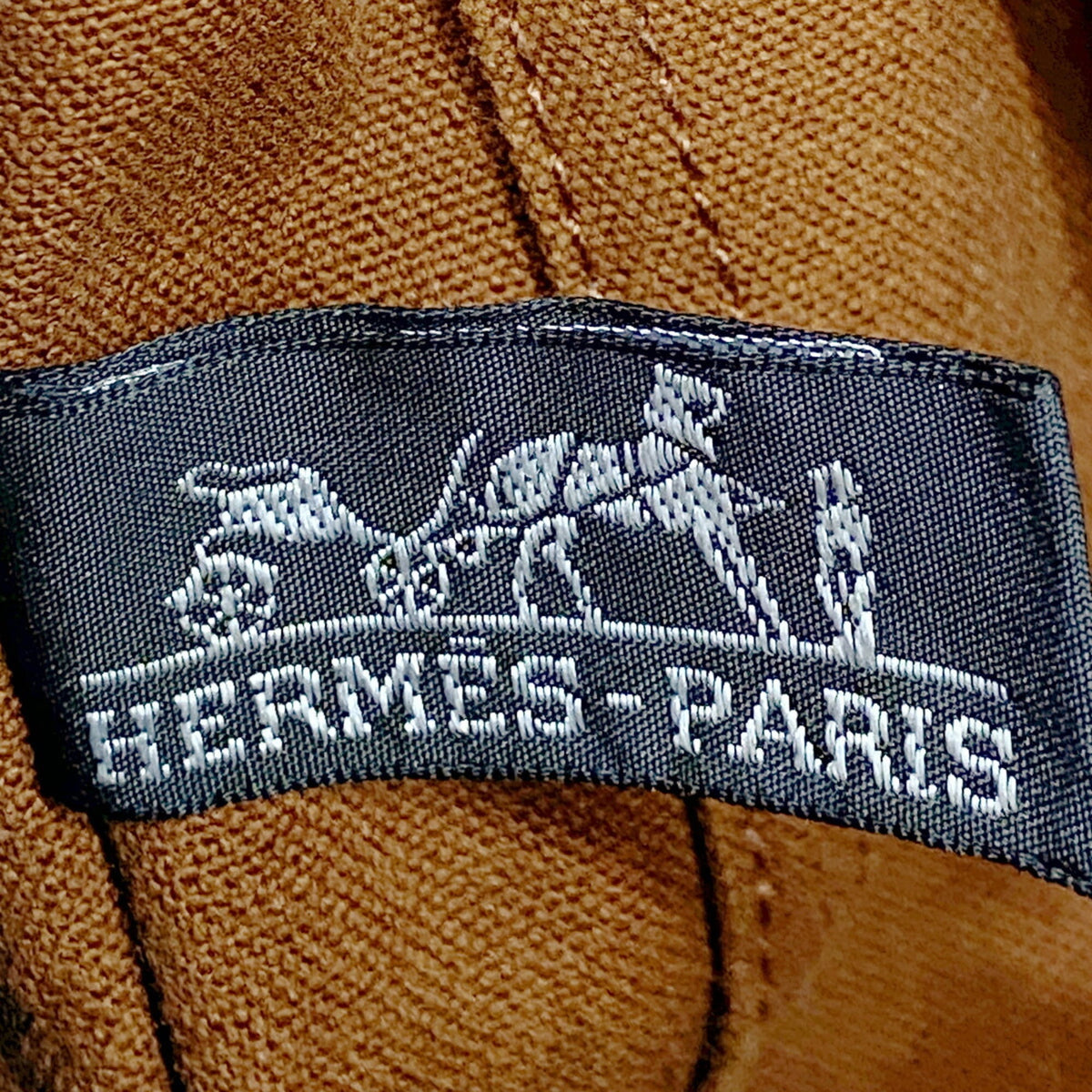 Hermes Brown Canvas Tote Bag (Pre-Owned)