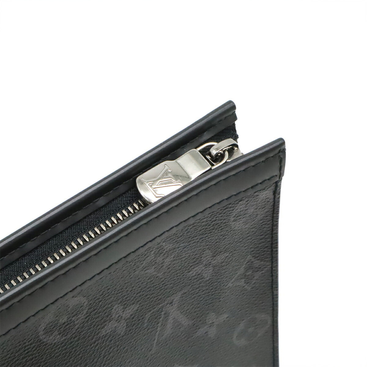 Louis Vuitton Black Gray Monogram Eclipse Monogram Eclipse Clutch Bag Pochette (Pre-Owned)