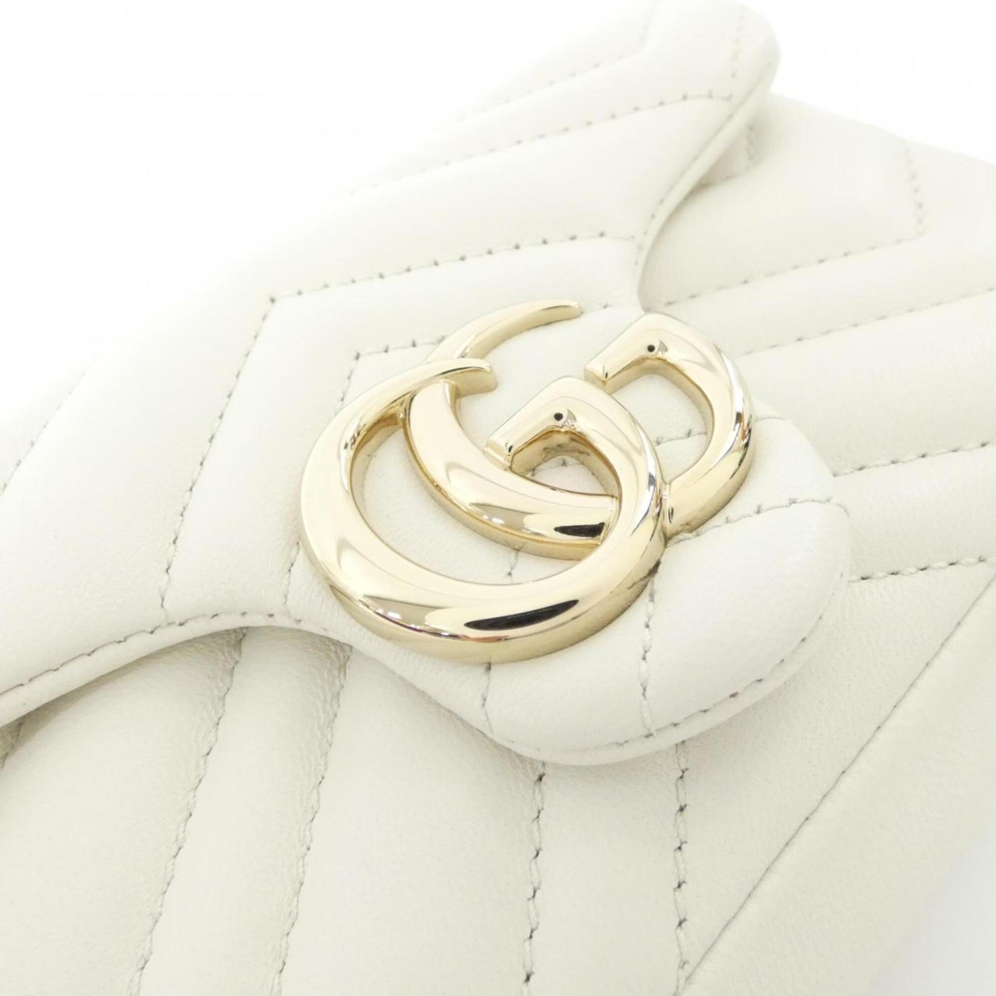 Gucci White Leather Shoulder Bag (Pre-Owned)