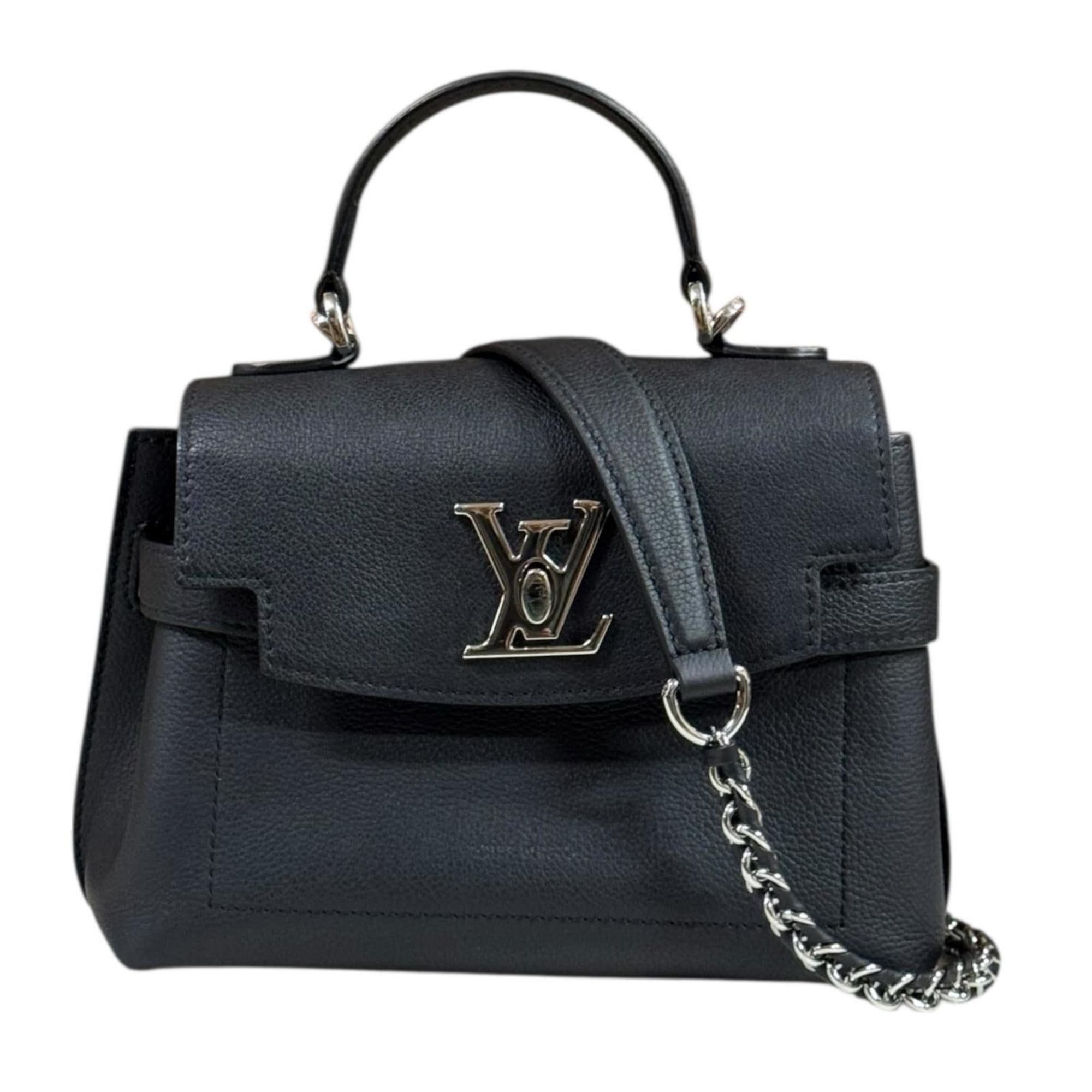 Louis Vuitton Black Noir Leather Shoulder Bag (Pre-Owned)