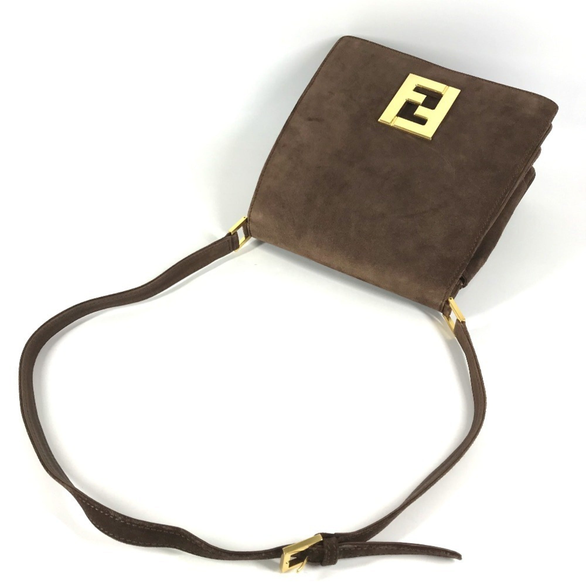 Fendi Brown Suede Shoulder Bag (Pre-Owned)