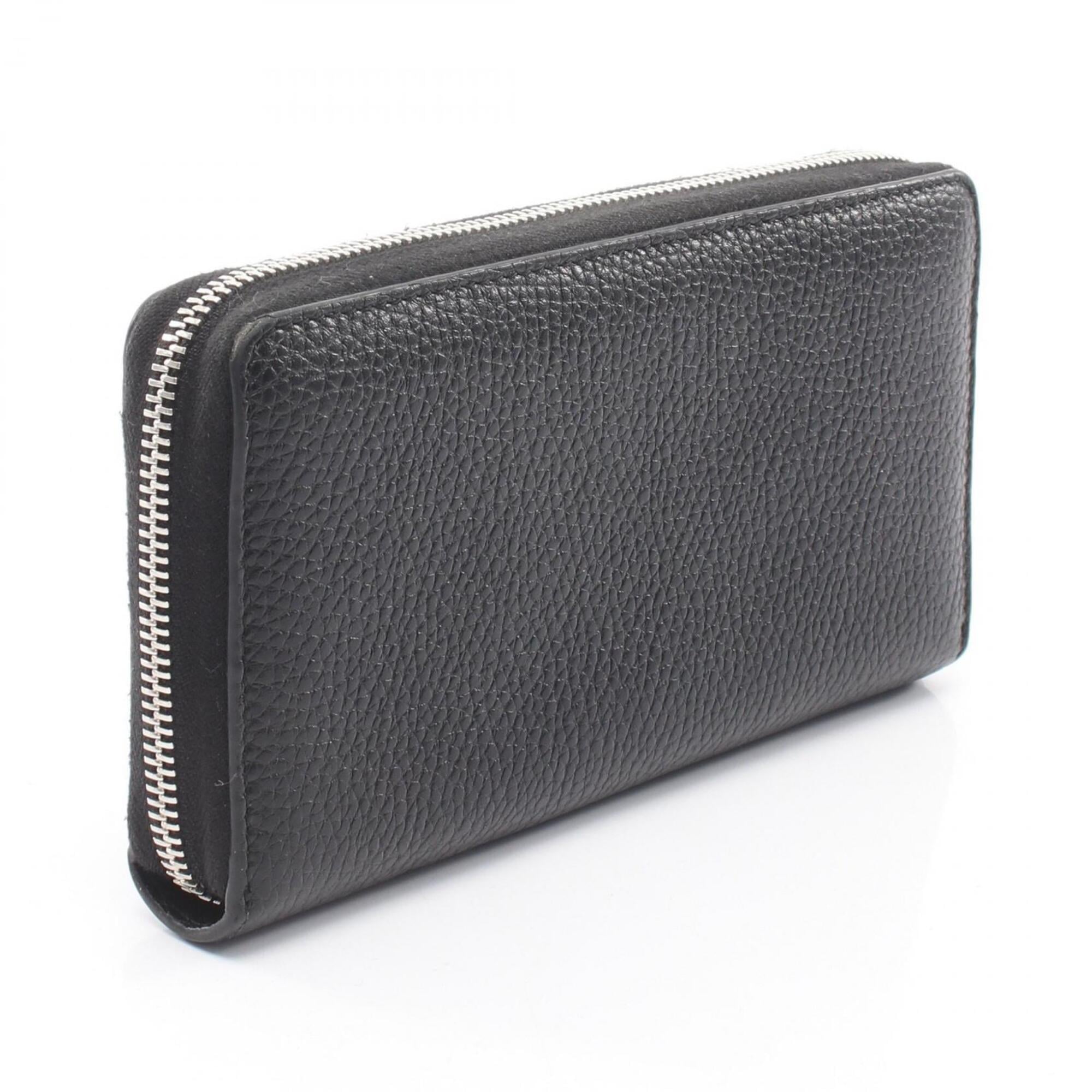 Gucci Black Leather Long Wallet (Bi-Fold) (Pre-Owned)