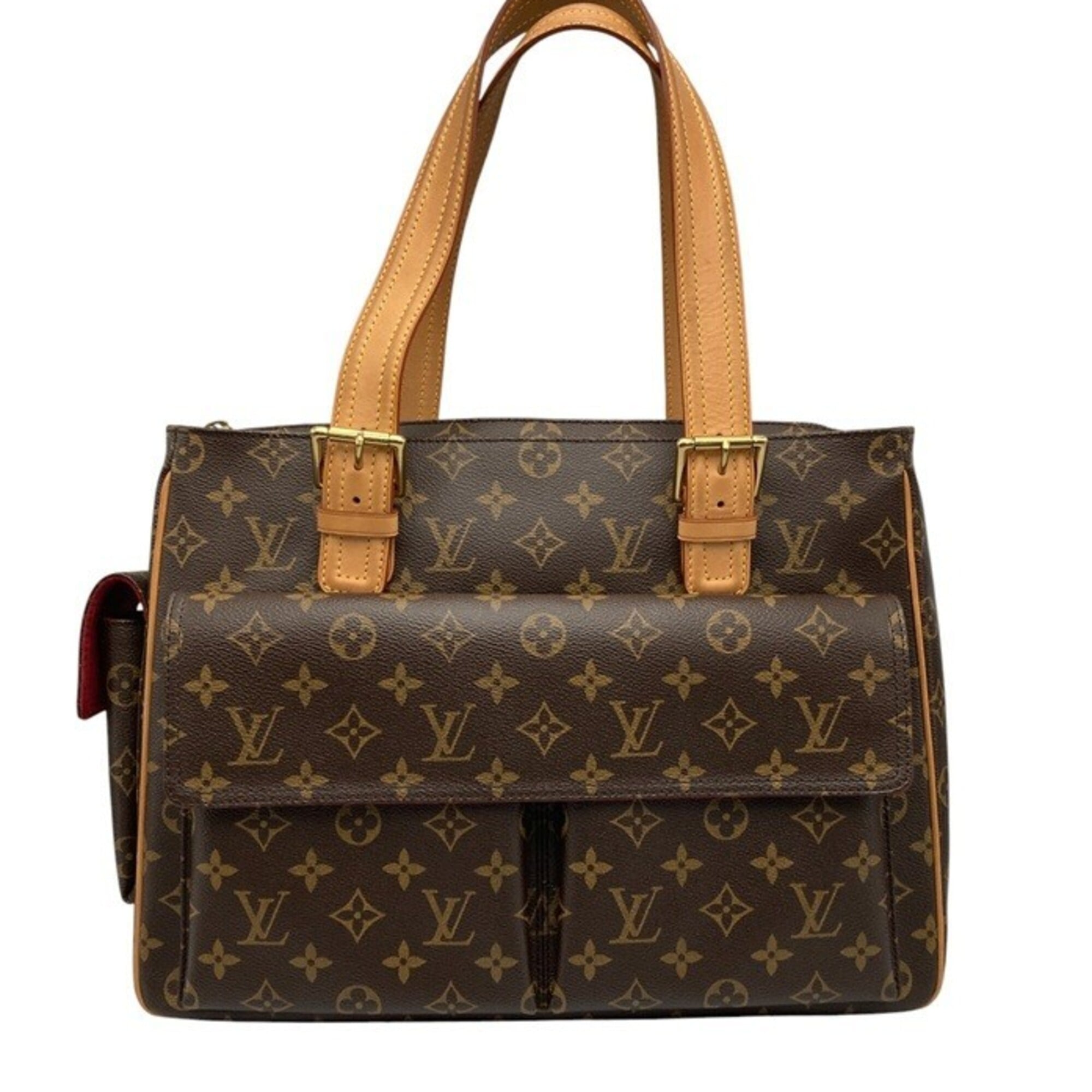 Louis Vuitton Brown Pvc Leather Handbag (Pre-Owned)