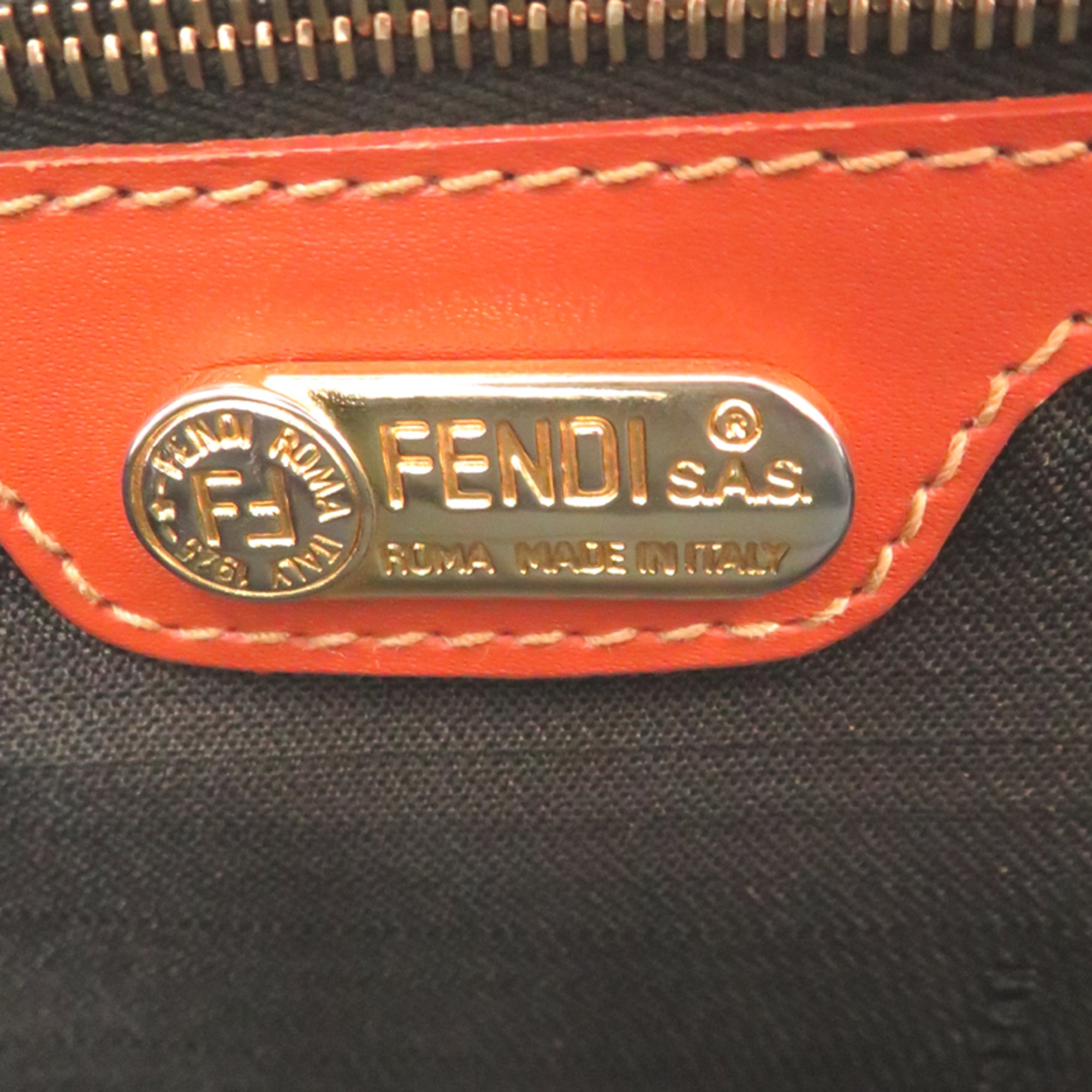 Fendi Brown Pvc Leather Boston Bag (Pre-Owned)