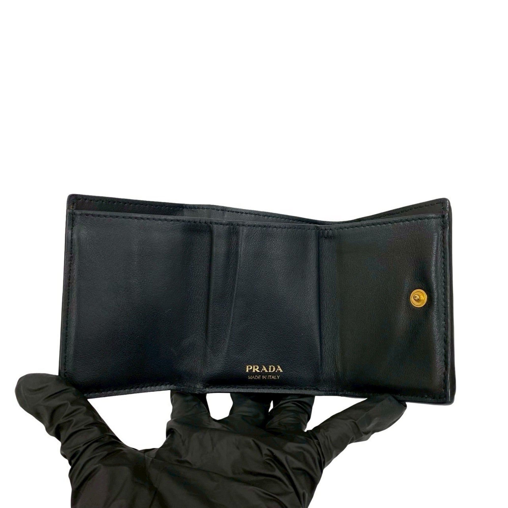Celine Black Brown Leather Pvc Wallet (Bi-Fold) (Pre-Owned)
