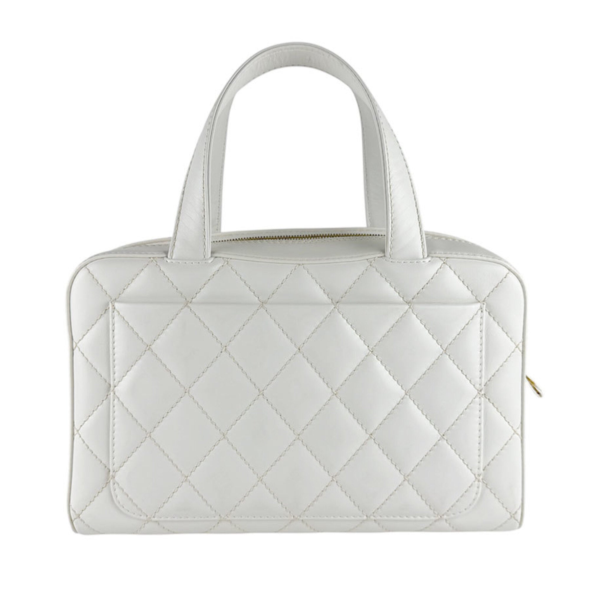 Chanel White Leather Handbag (Pre-Owned)
