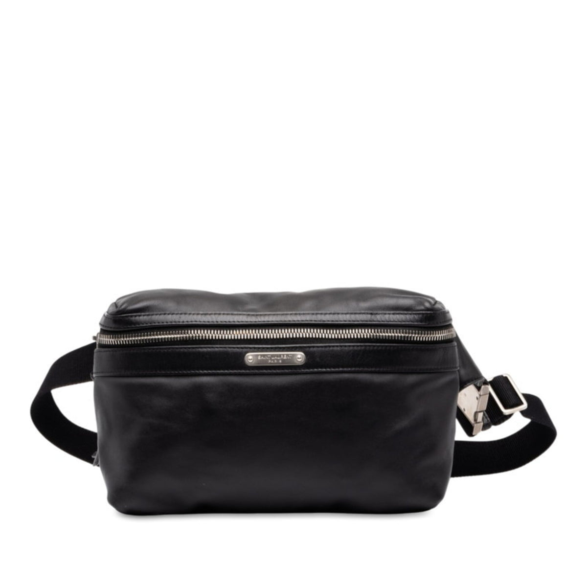 Saint Laurent Black Leather Fanny Pack Sling Bag (Pre-Owned)