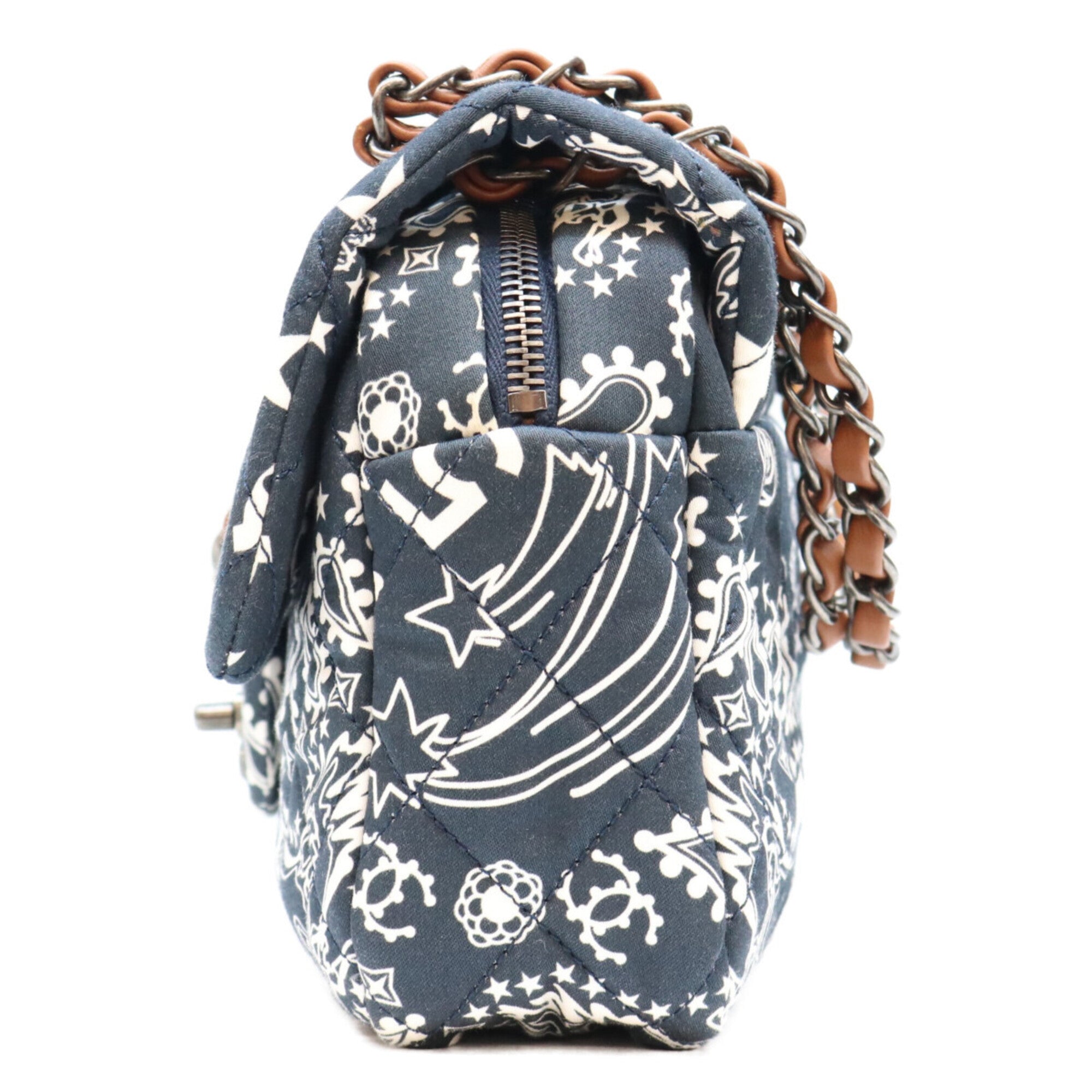 Chanel Navy Cotton Shoulder Bag (Pre-Owned)