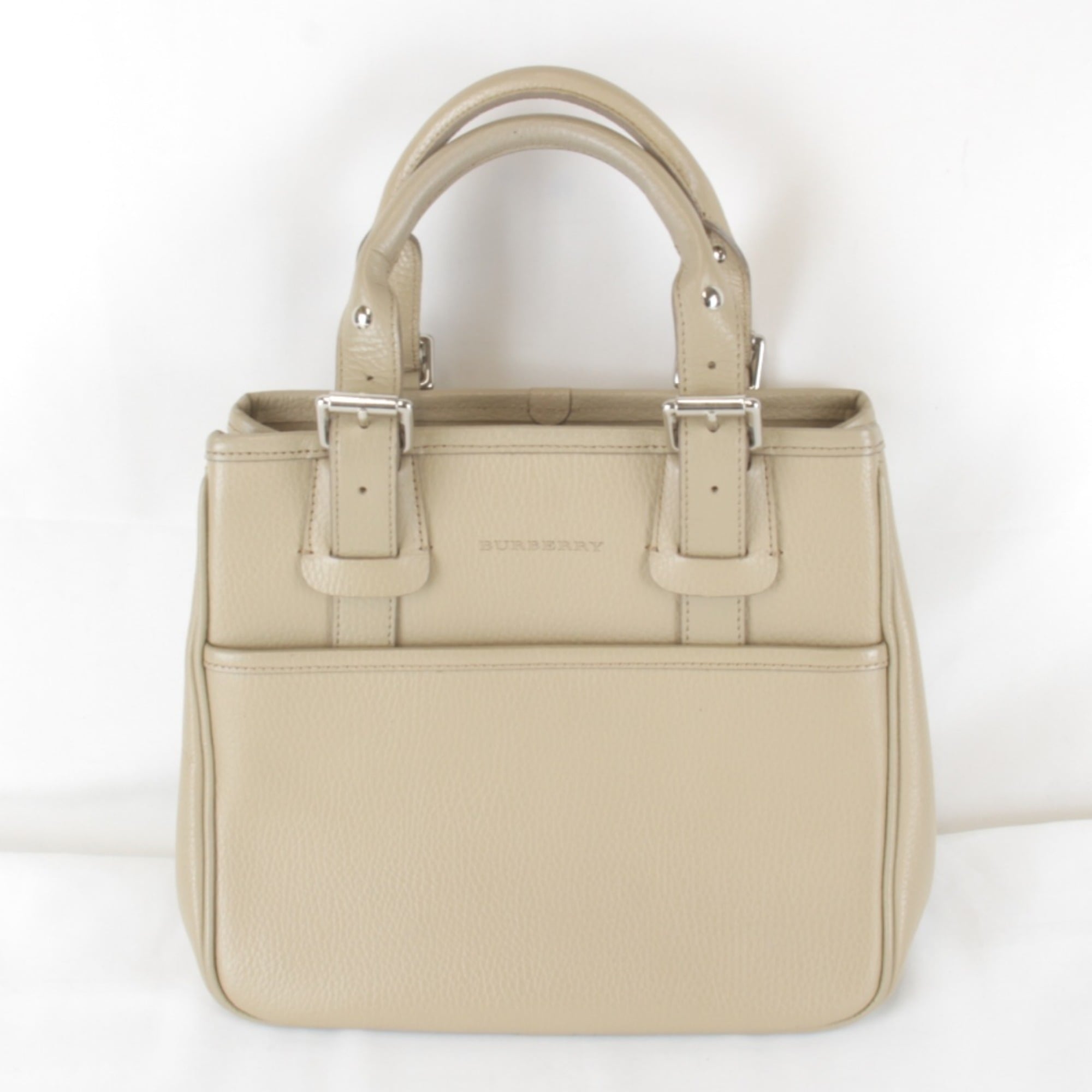 Burberry Beige Leather Handbag (Pre-Owned)