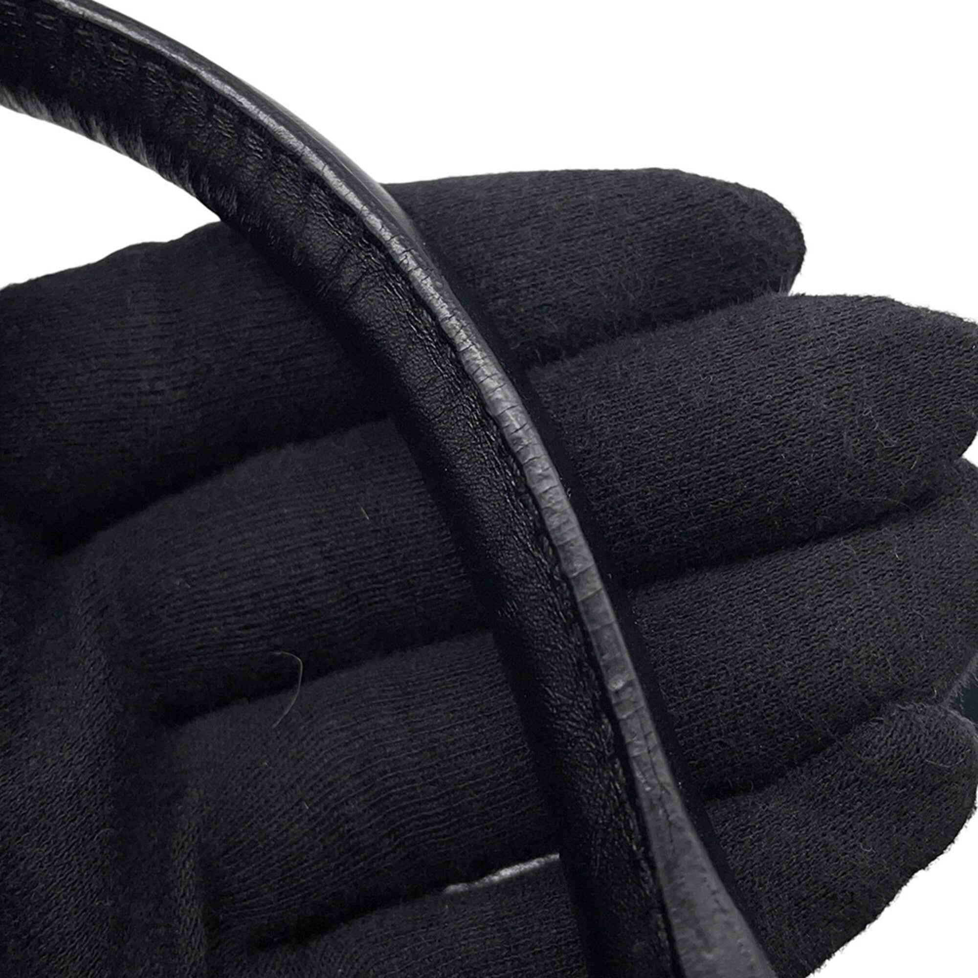 Christian Dior Black Leather Canvas Handbag (Pre-Owned)