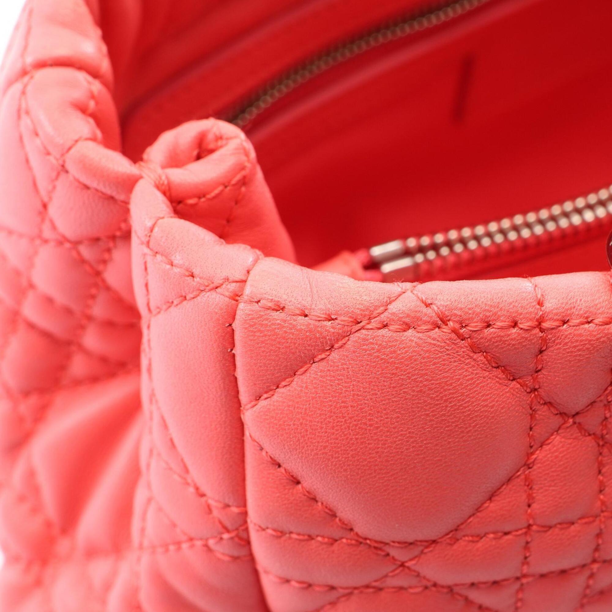 Christian Dior Pink Leather Handbag Tote Bag (Pre-Owned)