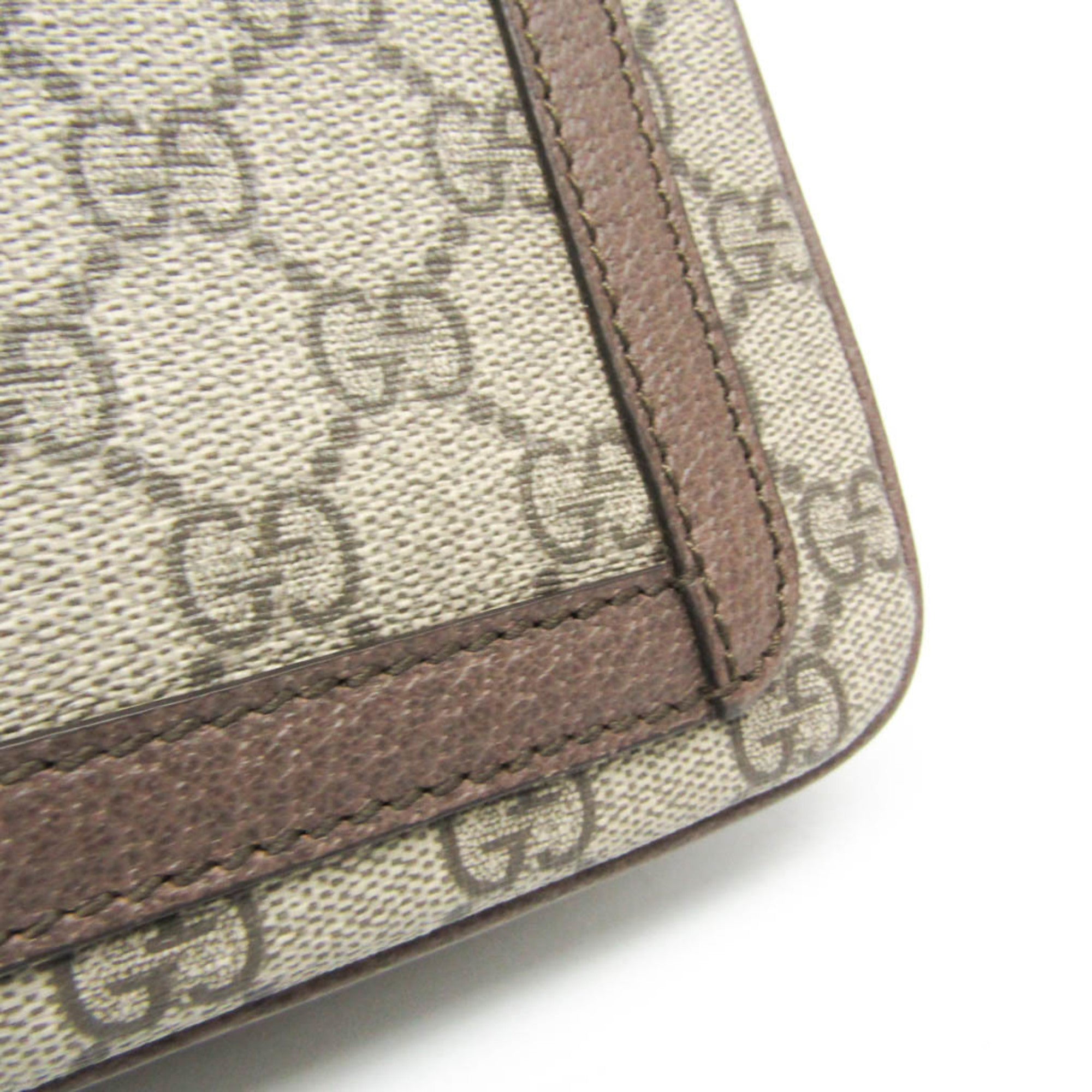 Gucci Ophidia Beige Pvc Shoulder Bag (Pre-Owned)