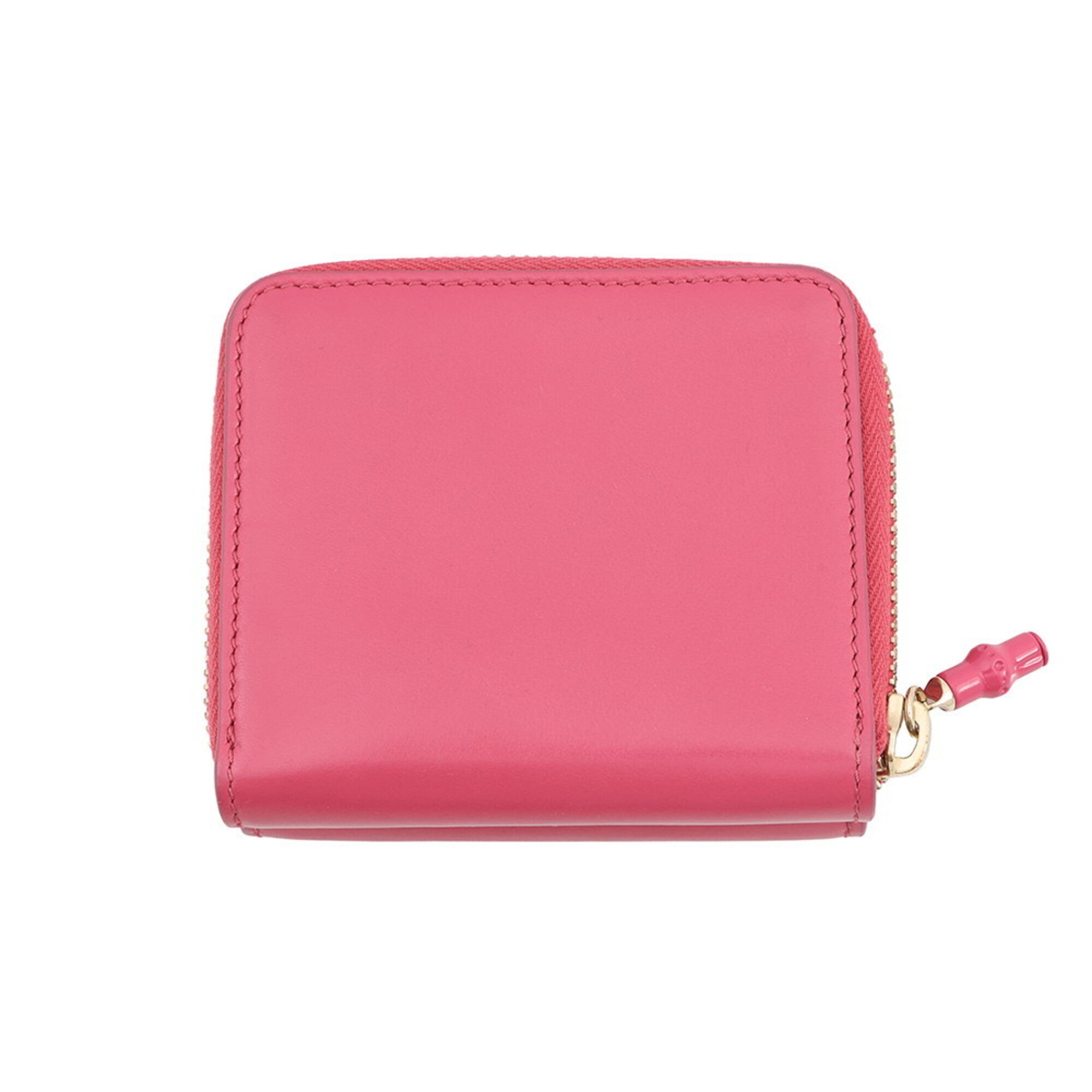 Gucci Bamboo Pink Leather Wallet (Bi-Fold) (Pre-Owned)