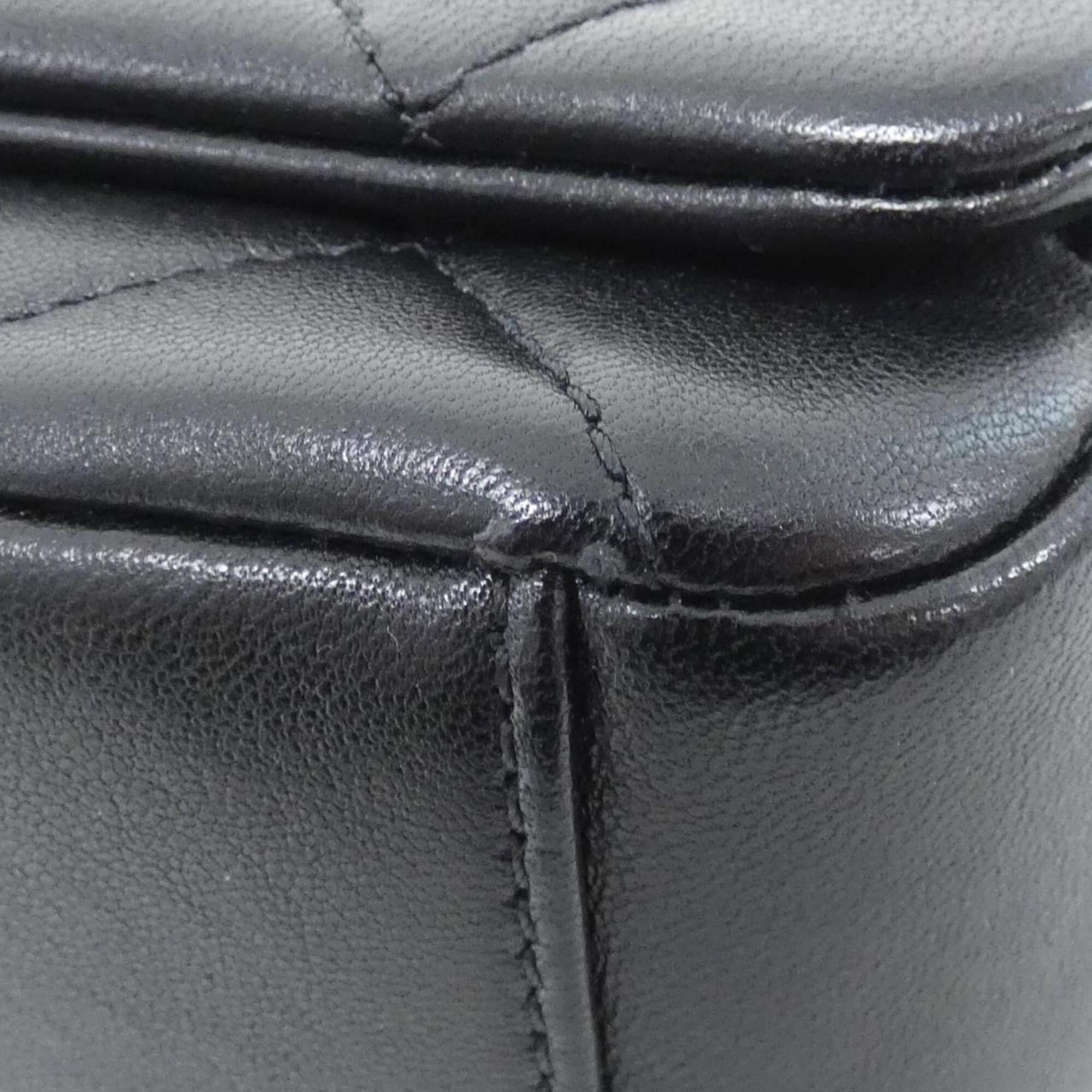 Chanel Black Leather Handbag (Pre-Owned)