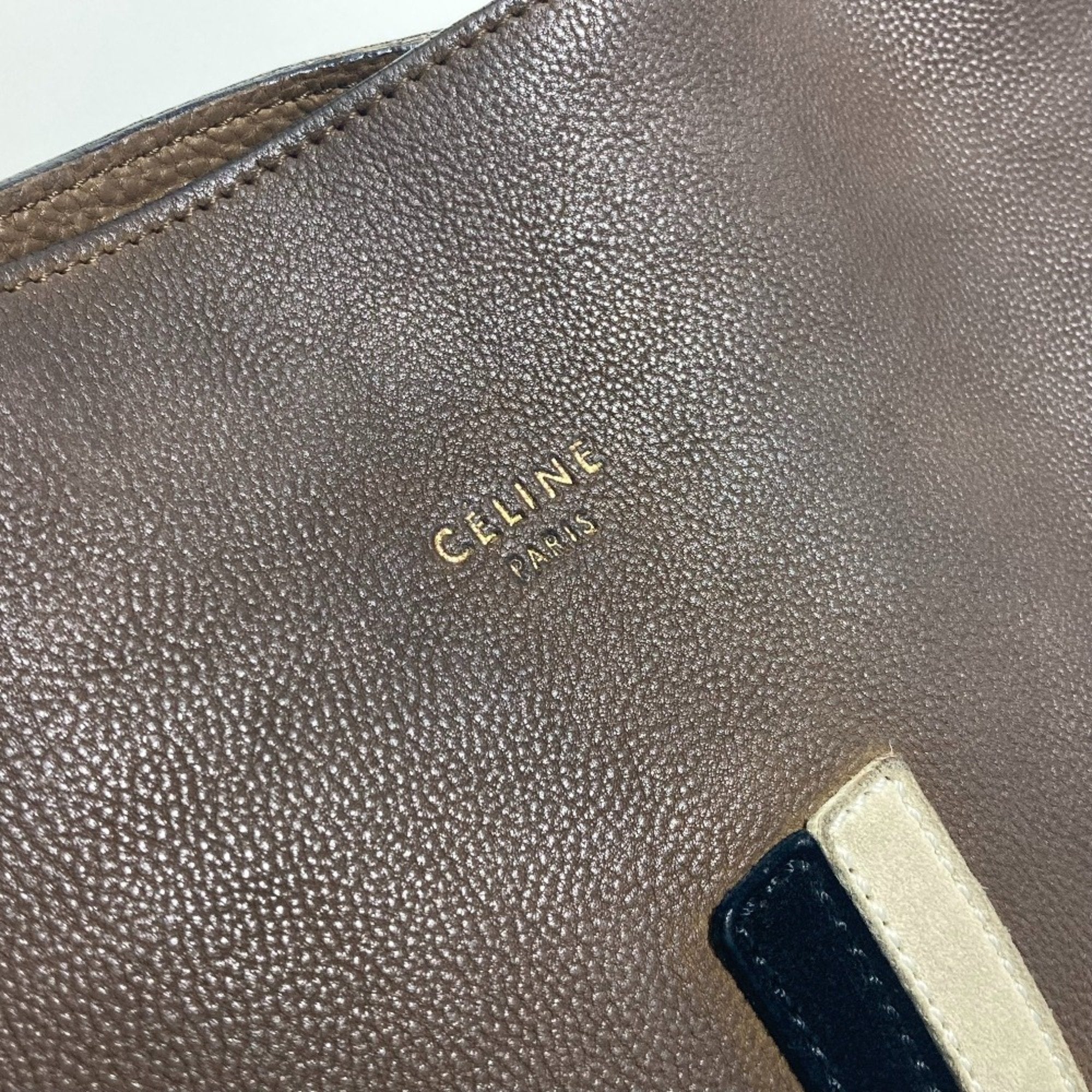 Celine Brown Leather Shoulder Bag (Pre-Owned)