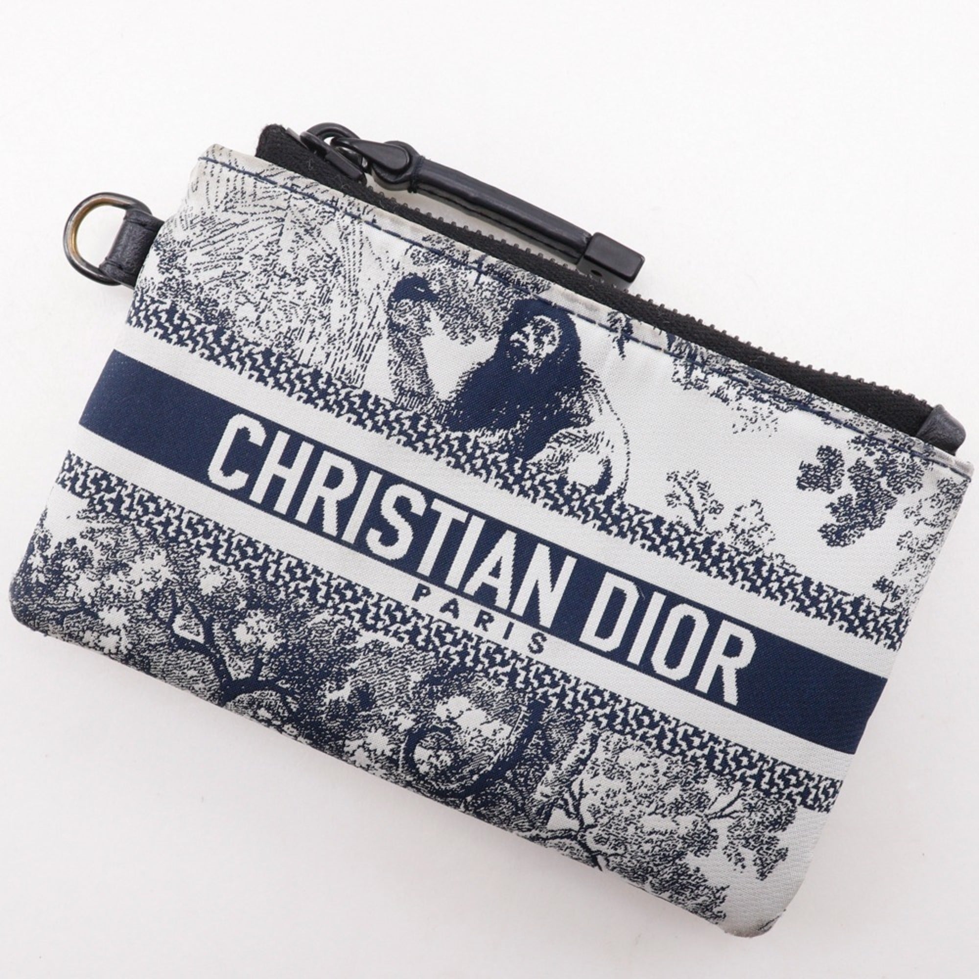 Christian Dior Black White Nylon Pouch Shoulder Bag (Pre-Owned)