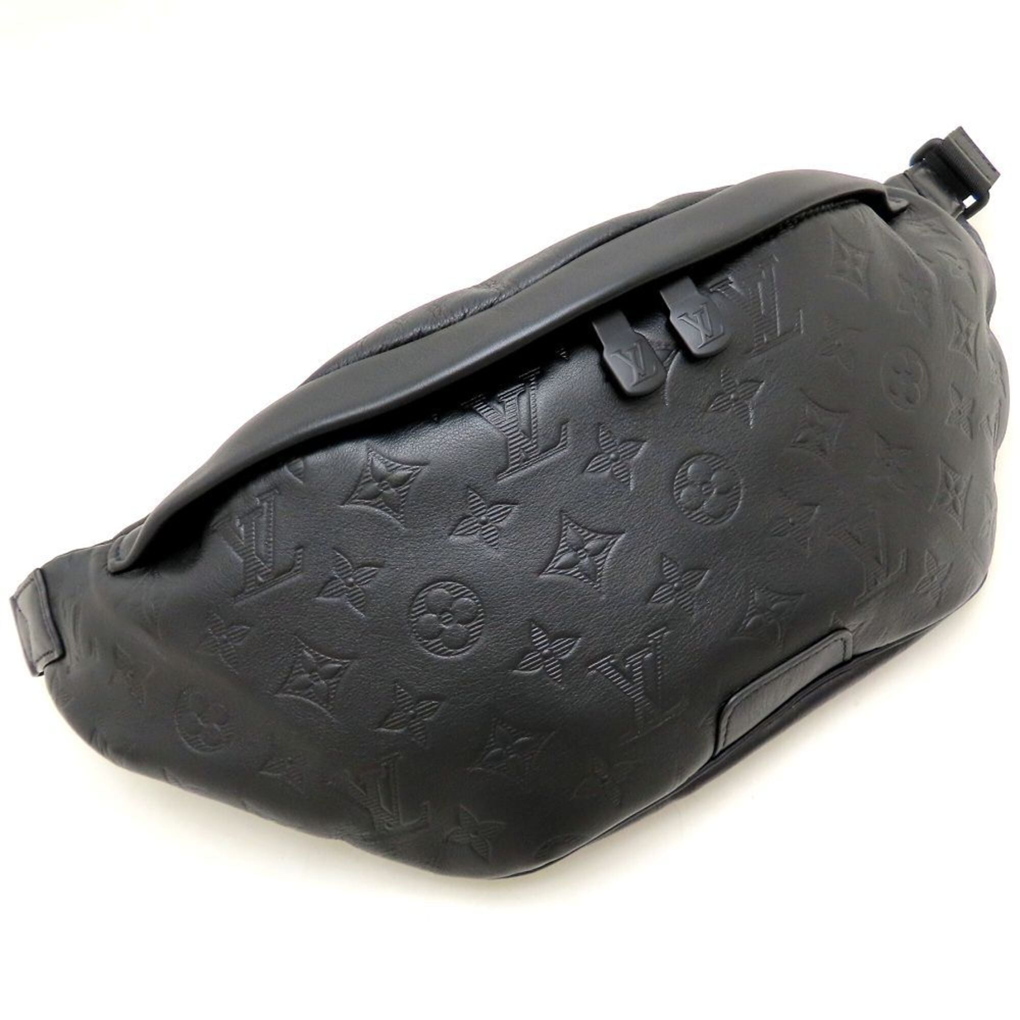Louis Vuitton Monogram Shadow Black Leather Sling Bag (Pre-Owned)