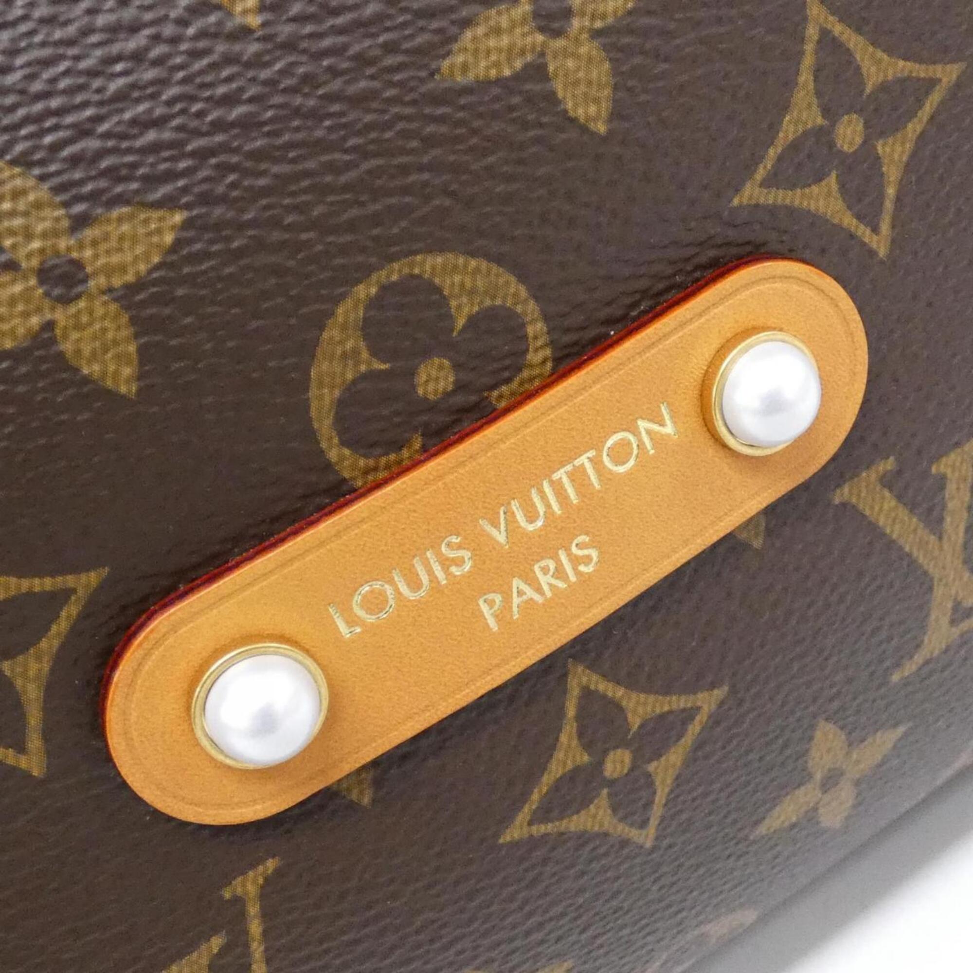 Louis Vuitton Monogram Marron Coated Canvas Shoulder Bag (Pre-Owned)