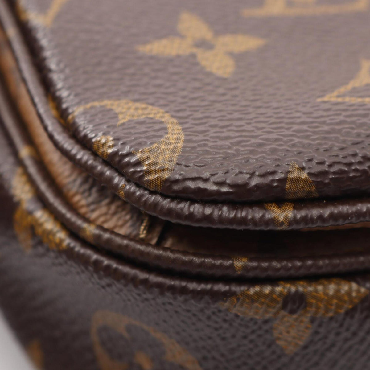Louis Vuitton Black Brown Monogram Reverse Coated Canvas Leather Handbag (Pre-Owned)