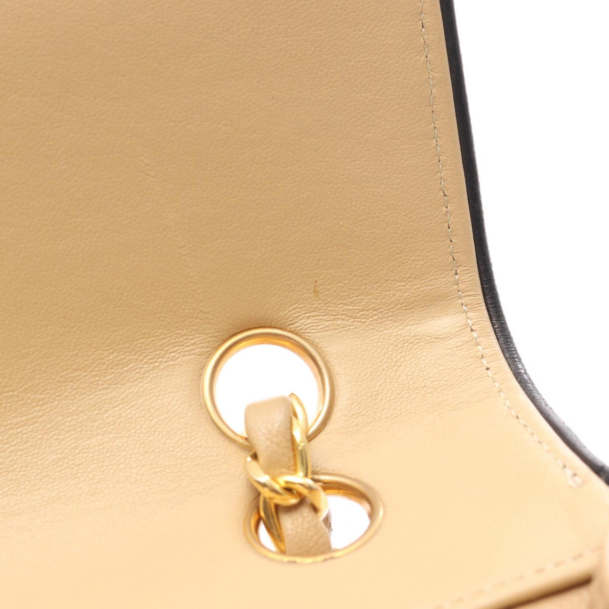 Chanel Matelasse Beige Leather Shoulder Bag (Pre-Owned)