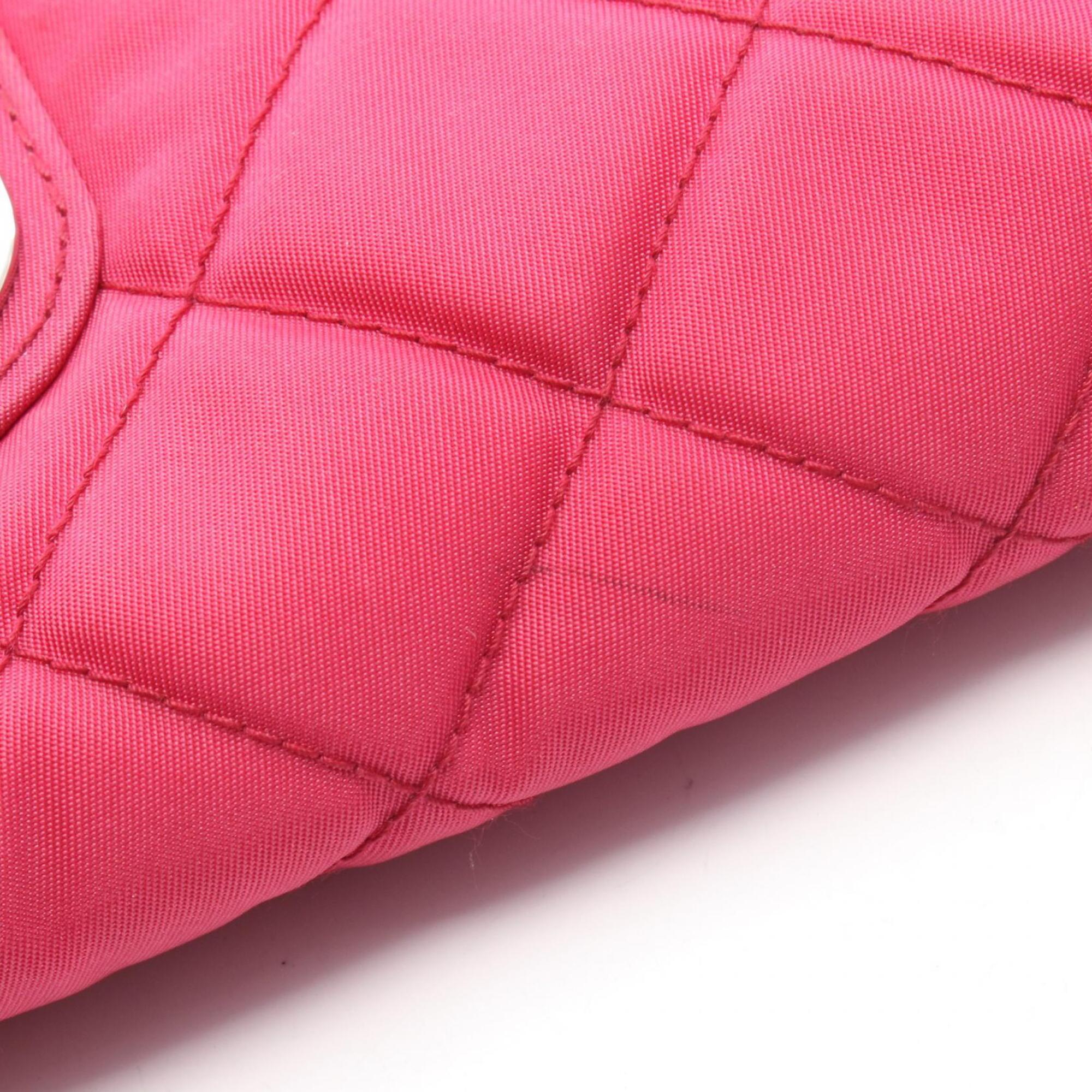 Prada Pink Tessuto Leather Handbag Shoulder Bag (Pre-Owned)