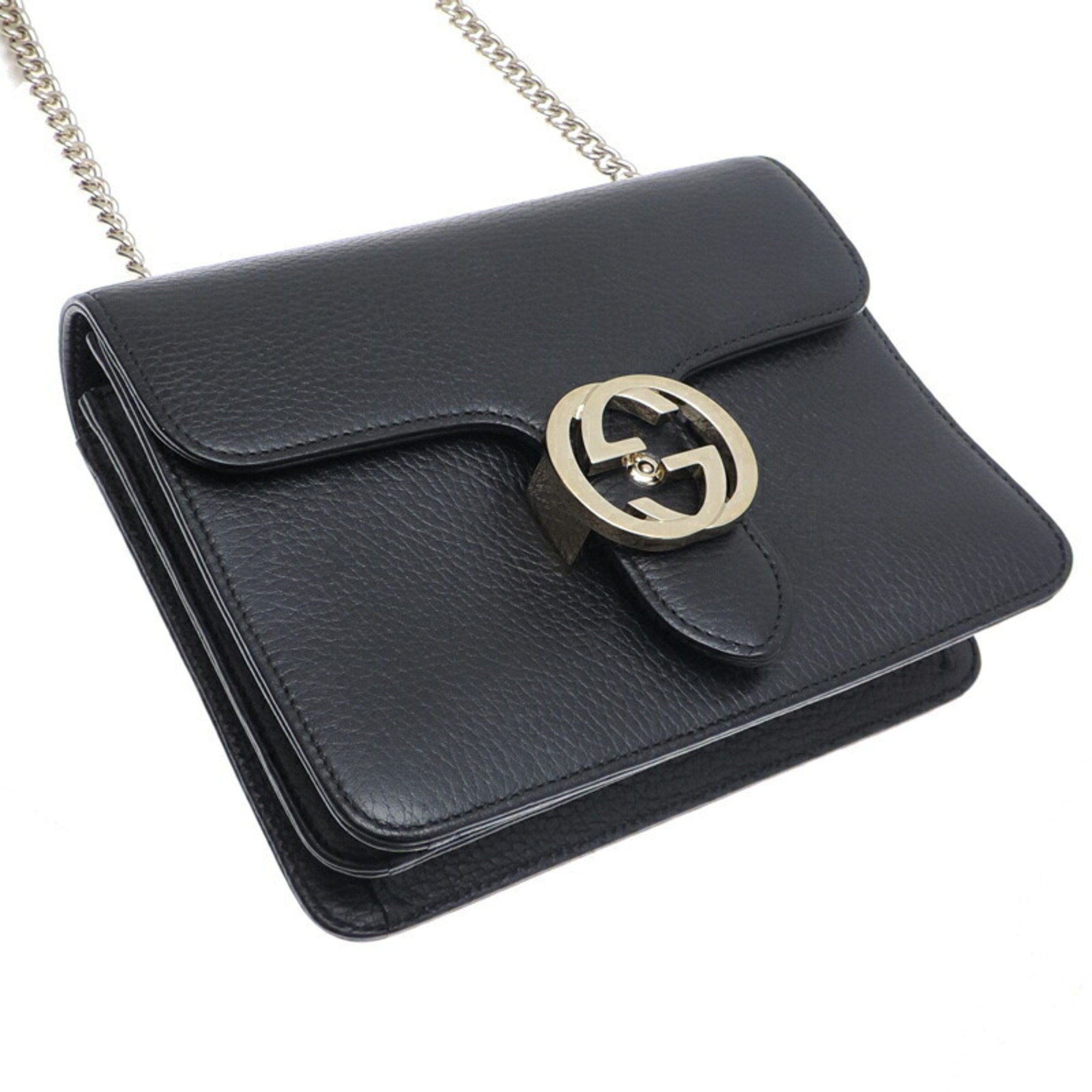 Gucci Black Leather Shoulder Bag (Pre-Owned)