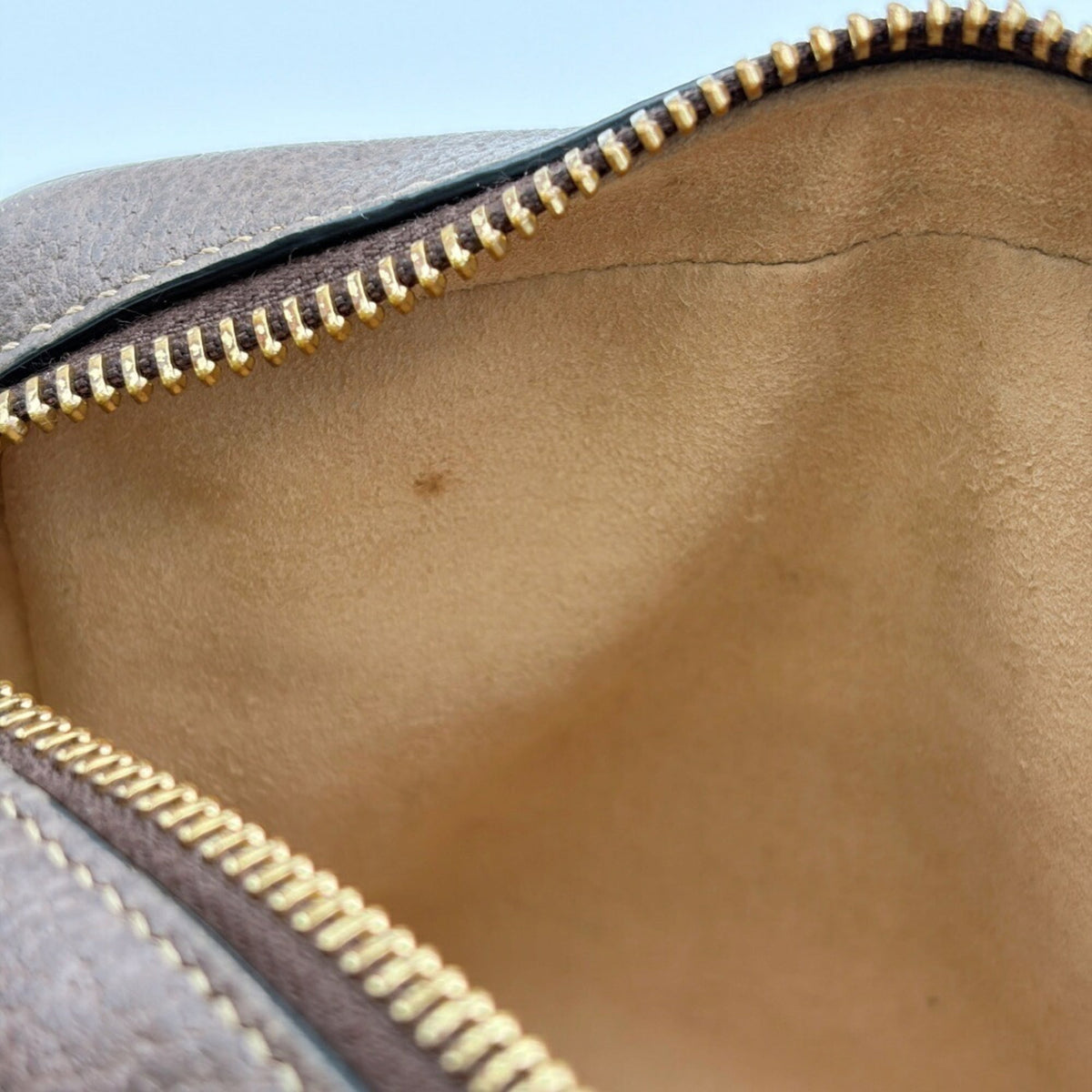 Gucci Sherry Line Beige Brown Gg Supreme Leather Shoulder Bag (Pre-Owned)