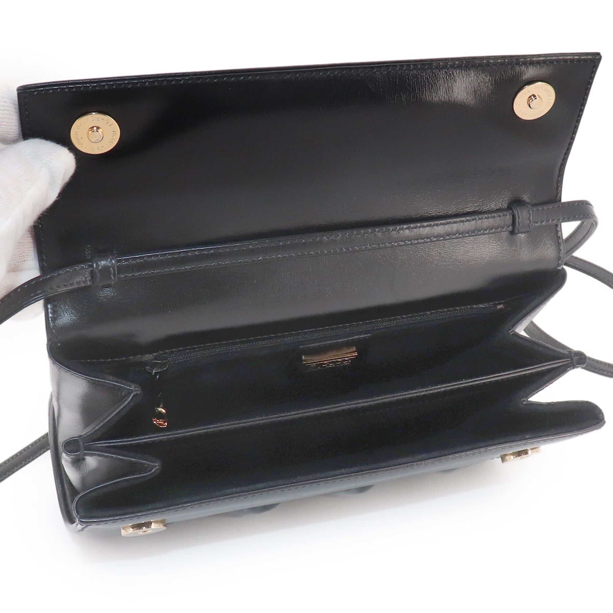 Gucci Black Leather Handbag Shoulder Bag (Pre-Owned)