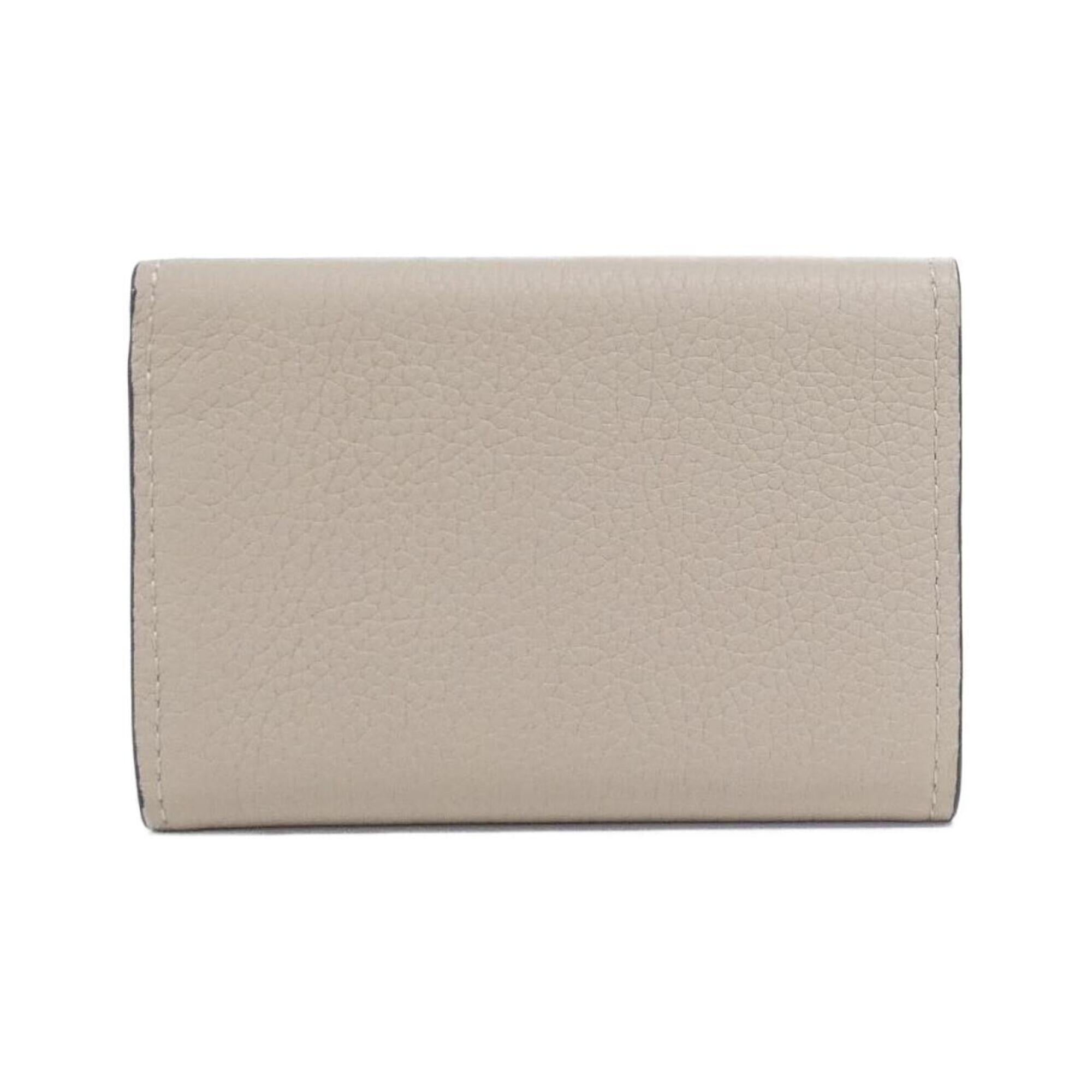 Louis Vuitton Grayish Leather Wallet (Tri-Fold) (Pre-Owned)