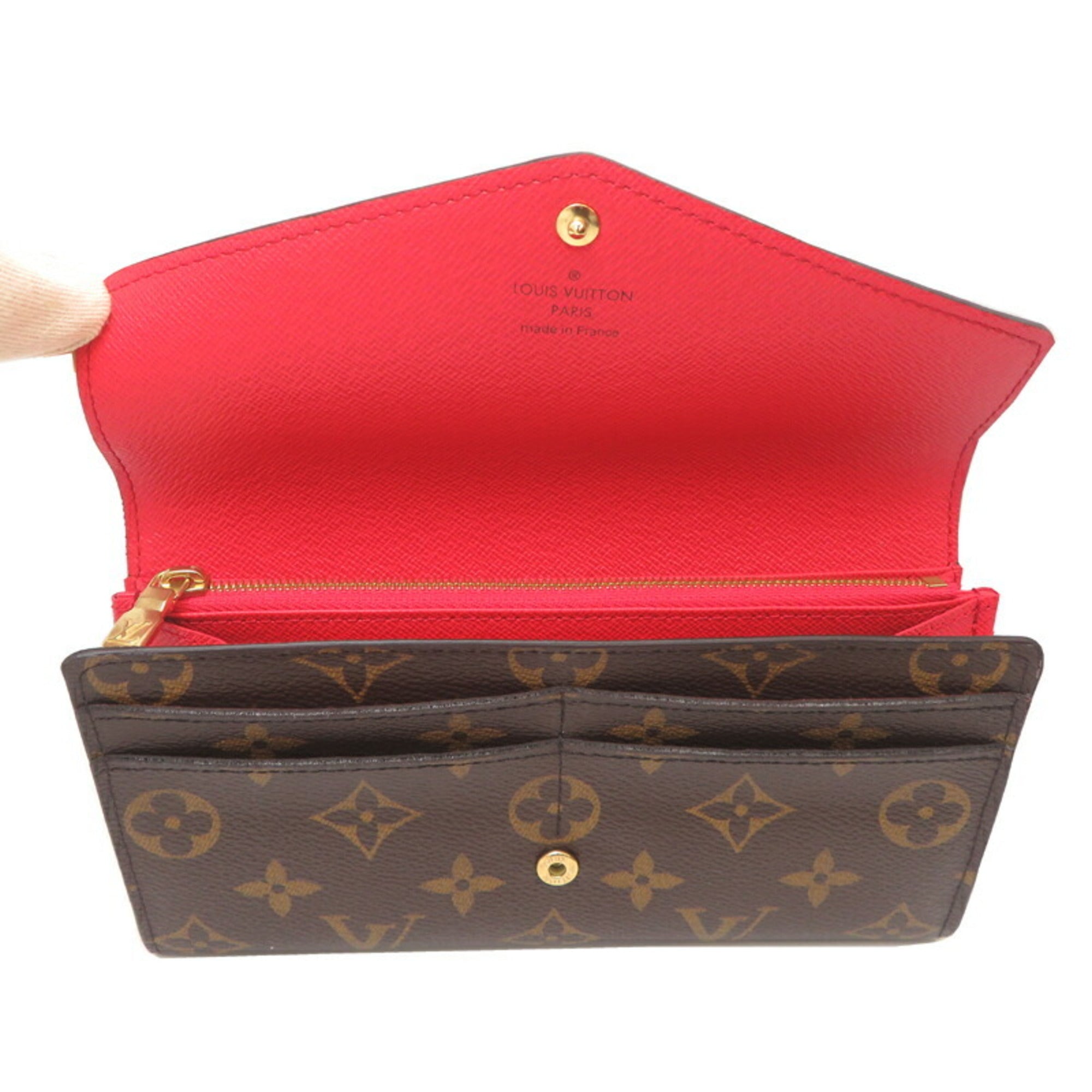 Louis Vuitton Monogram Brown Coquelicots Monogram Monogram Long Wallet (Bi-Fold) (Pre-Owned)