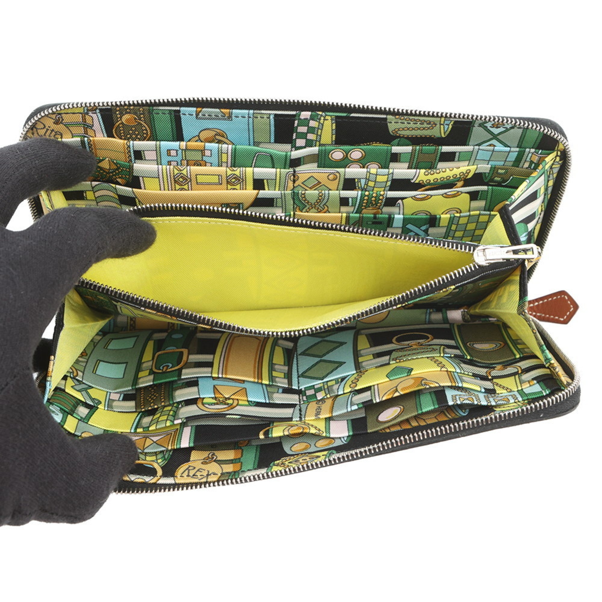 Hermes Black Epsom Leather Long Wallet (Bi-Fold) (Pre-Owned)