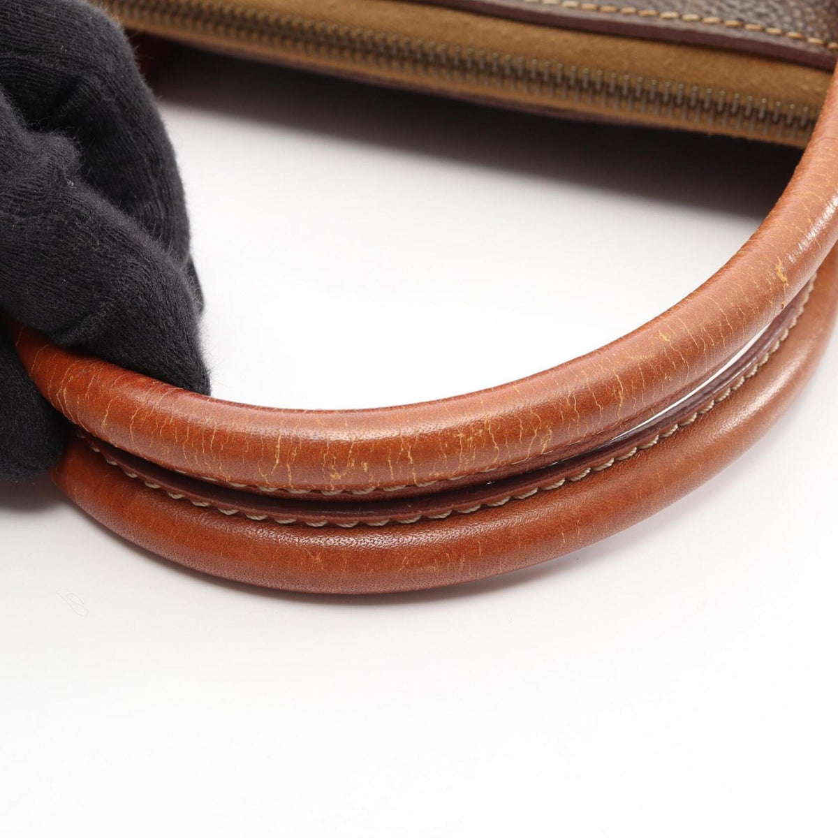 Celine Brown Coated Canvas Leather Handbag (Pre-Owned)