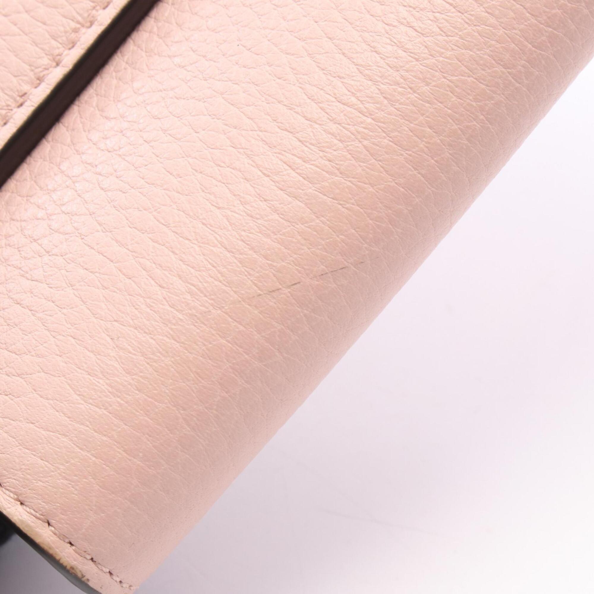 Gucci Pink Leather Handbag Shoulder Bag (Pre-Owned)