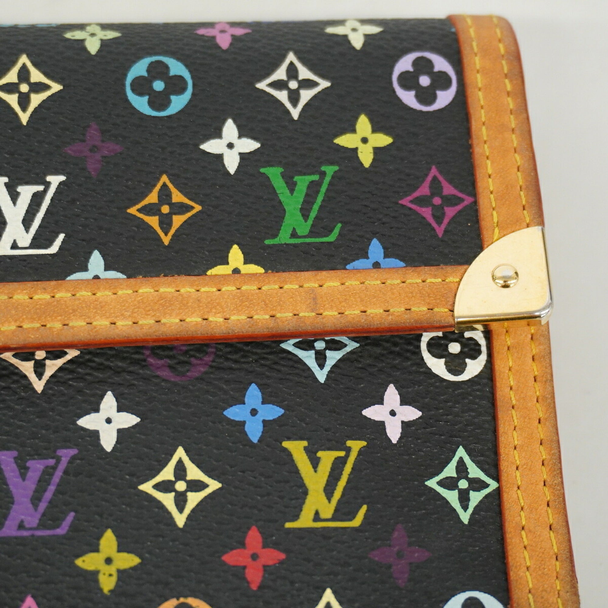 Louis Vuitton Noir Long Wallet (Tri-Fold) (Pre-Owned)