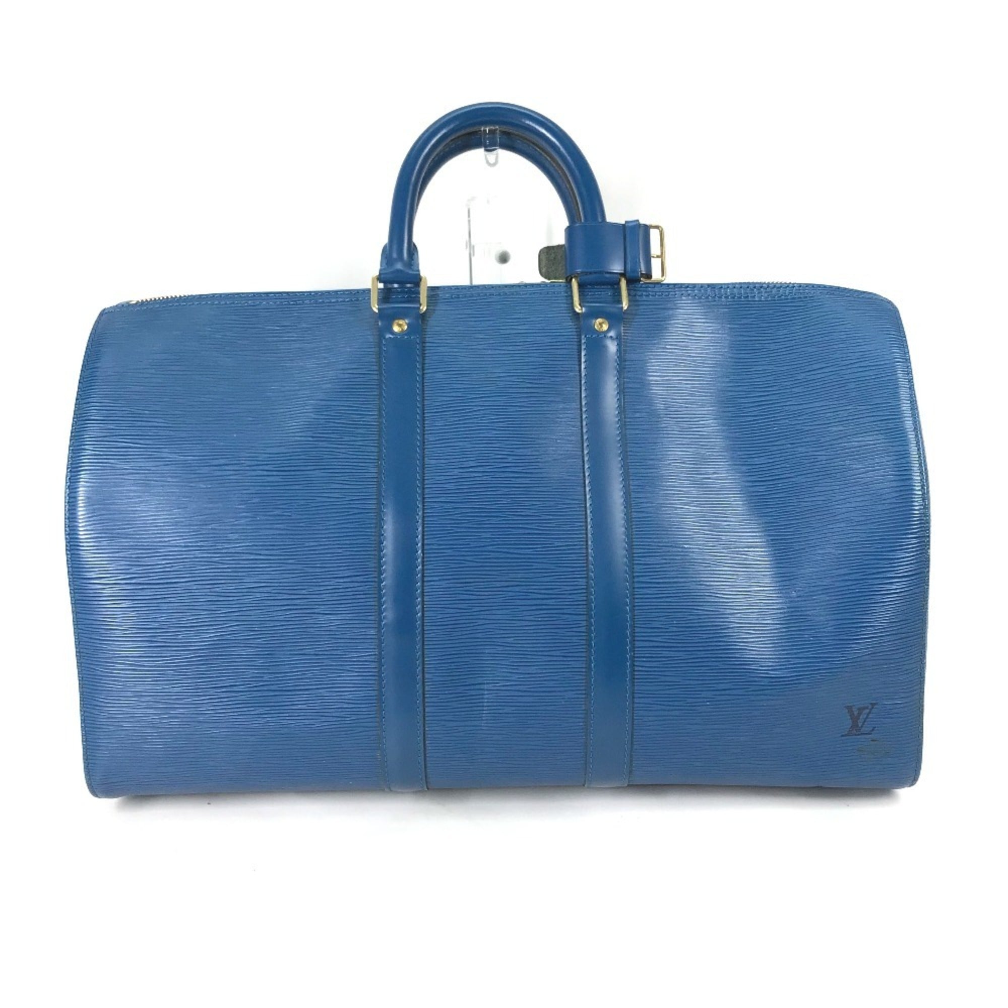 Louis Vuitton Epi Blue Galle Toledo Blue Epi Leather Boston Bag Handbag (Pre-Owned)