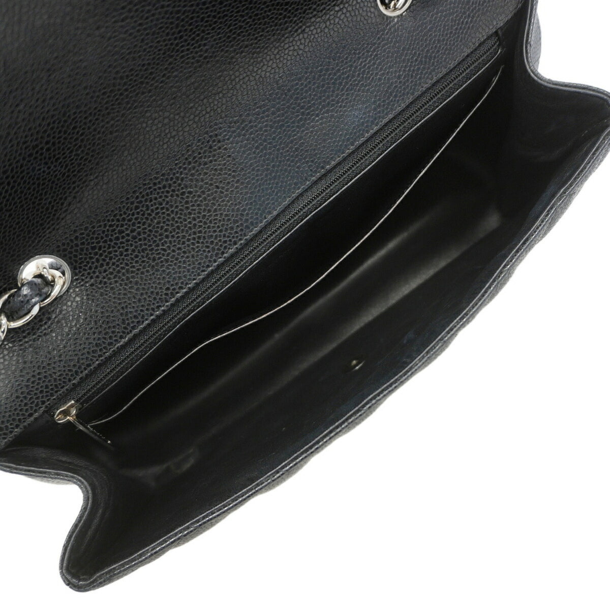 Chanel Black Grained Calfskin Shoulder Bag (Pre-Owned)