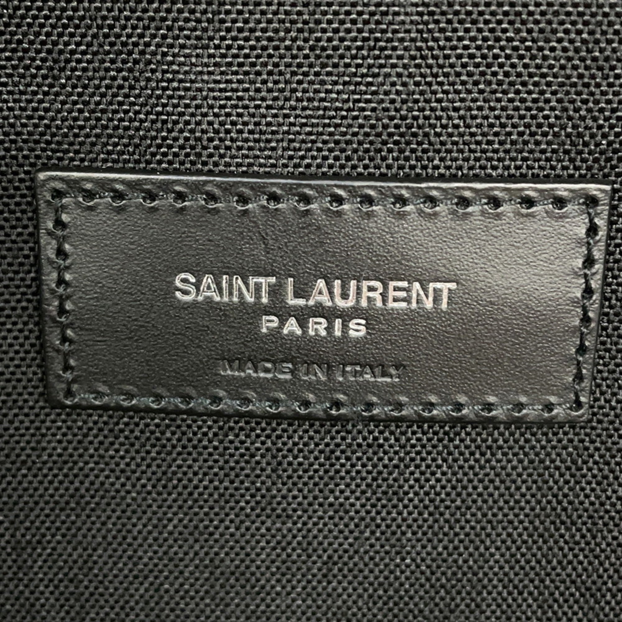 Saint Laurent Blue Nylon Leather Backpack (Pre-Owned)