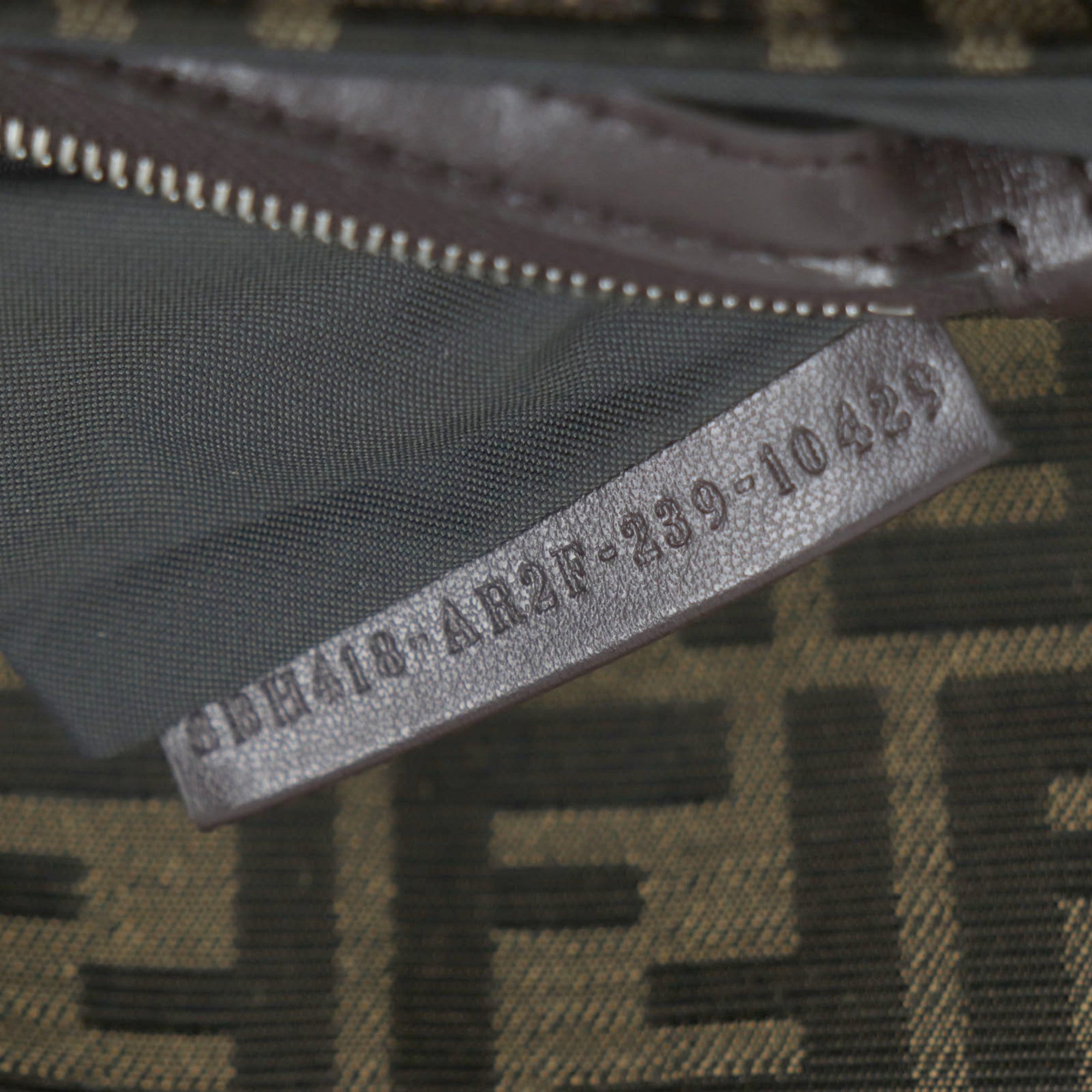 Fendi Brown Canvas Shoulder Bag Tote Bag (Pre-Owned)