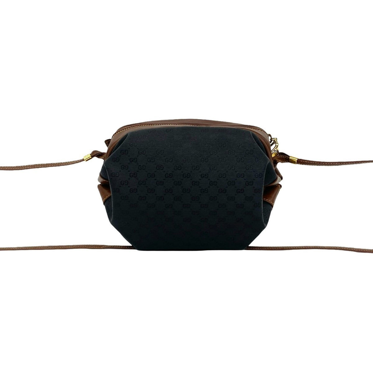 Gucci Black Brown Leather Pvc Pochette Shoulder Bag (Pre-Owned)