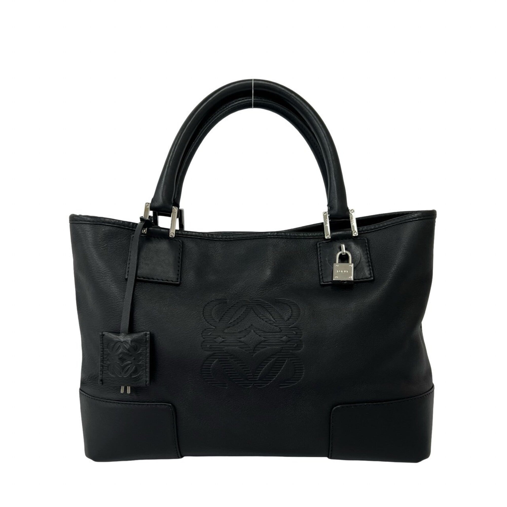 Loewe Black Leather Handbag Tote Bag (Pre-Owned)