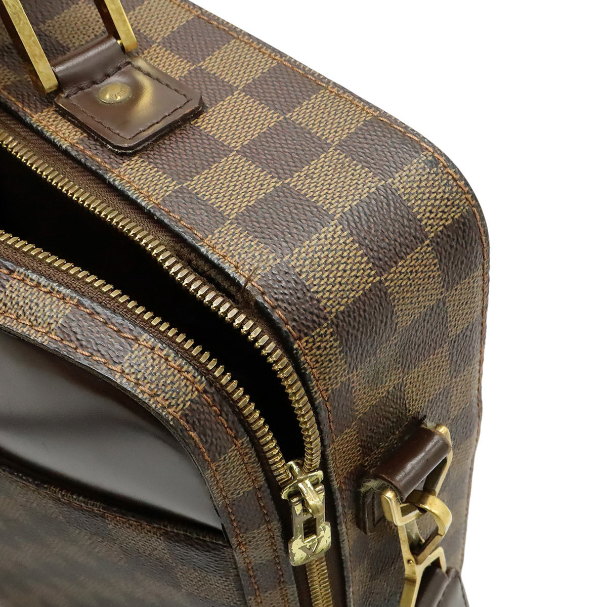 Louis Vuitton Brown Damier Canvas White Pvc Handbag Shoulder Bag (Pre-Owned)