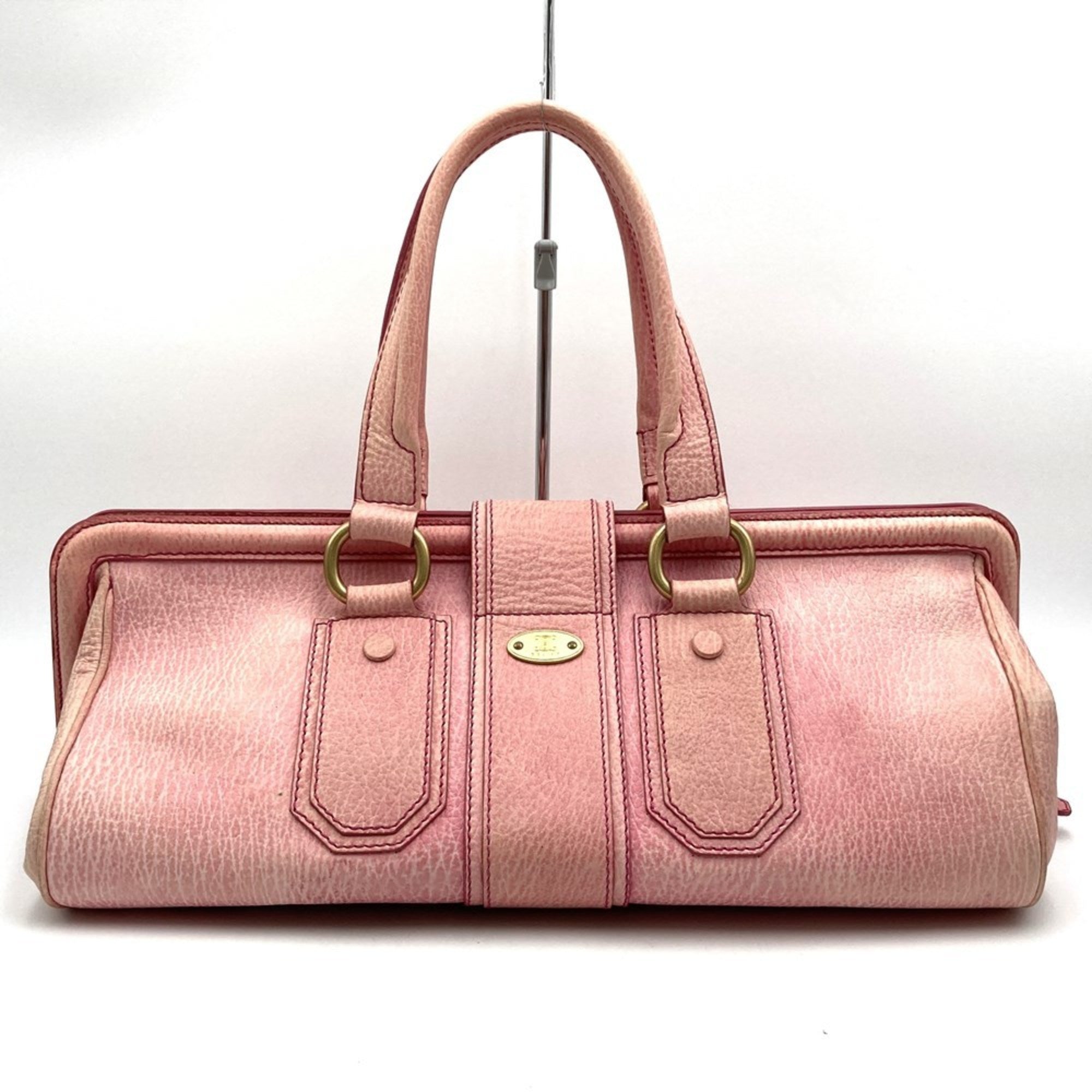 Celine Pink Leather Handbag Tote Bag (Pre-Owned)