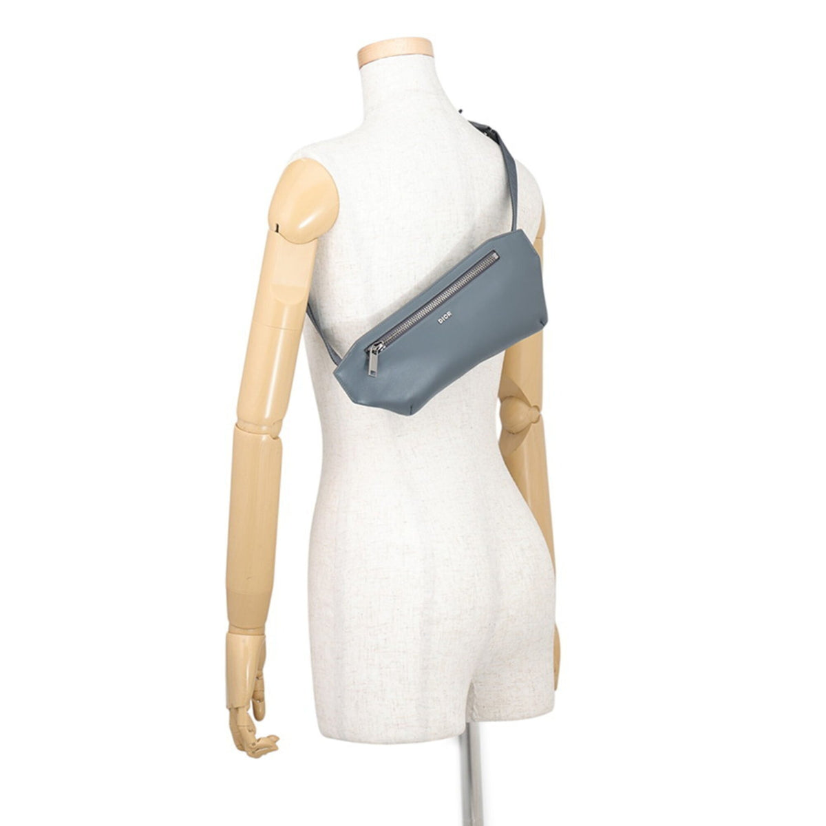 Christian Dior Gray Leather Sling Bag (Pre-Owned)