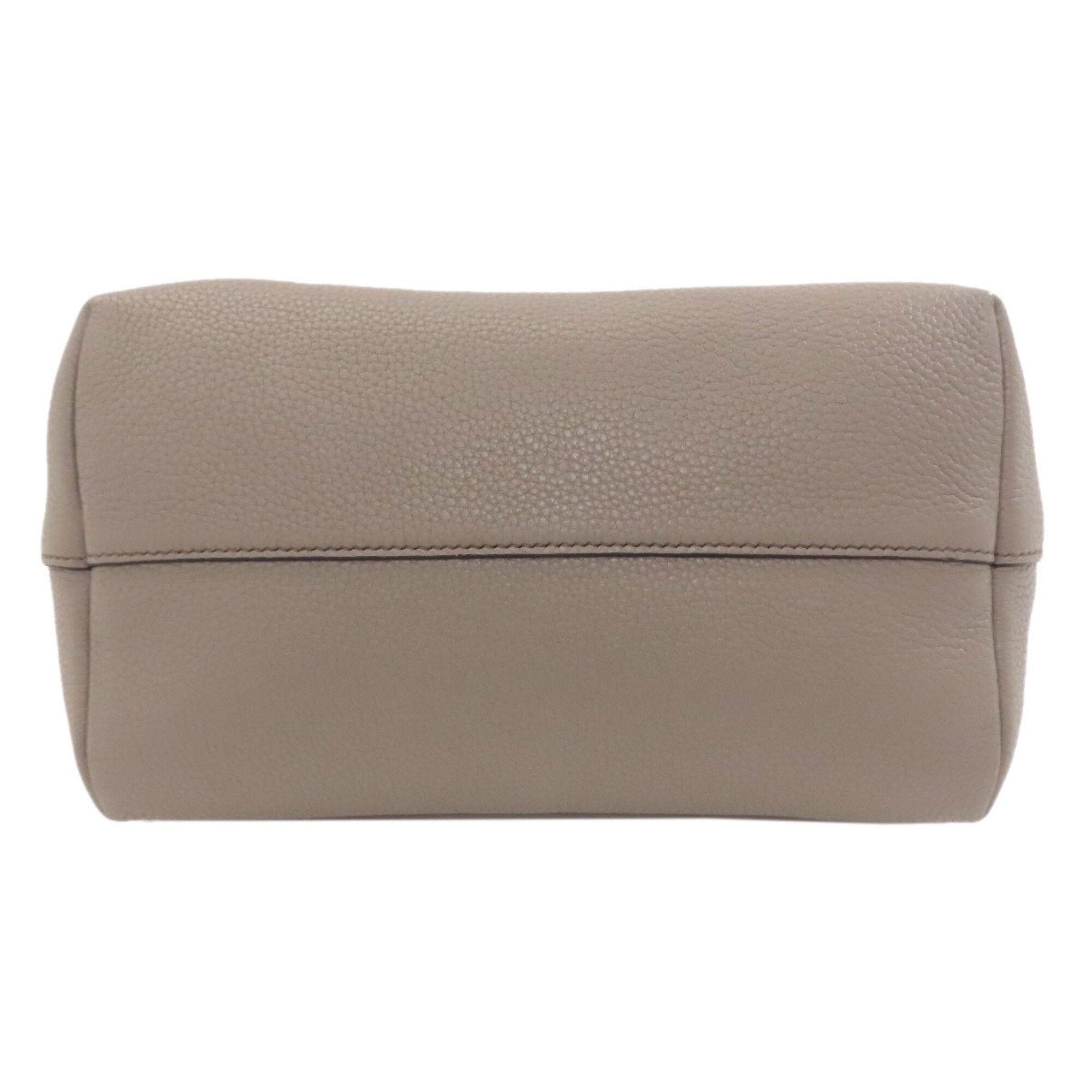 Prada Gray Leather Handbag (Pre-Owned)