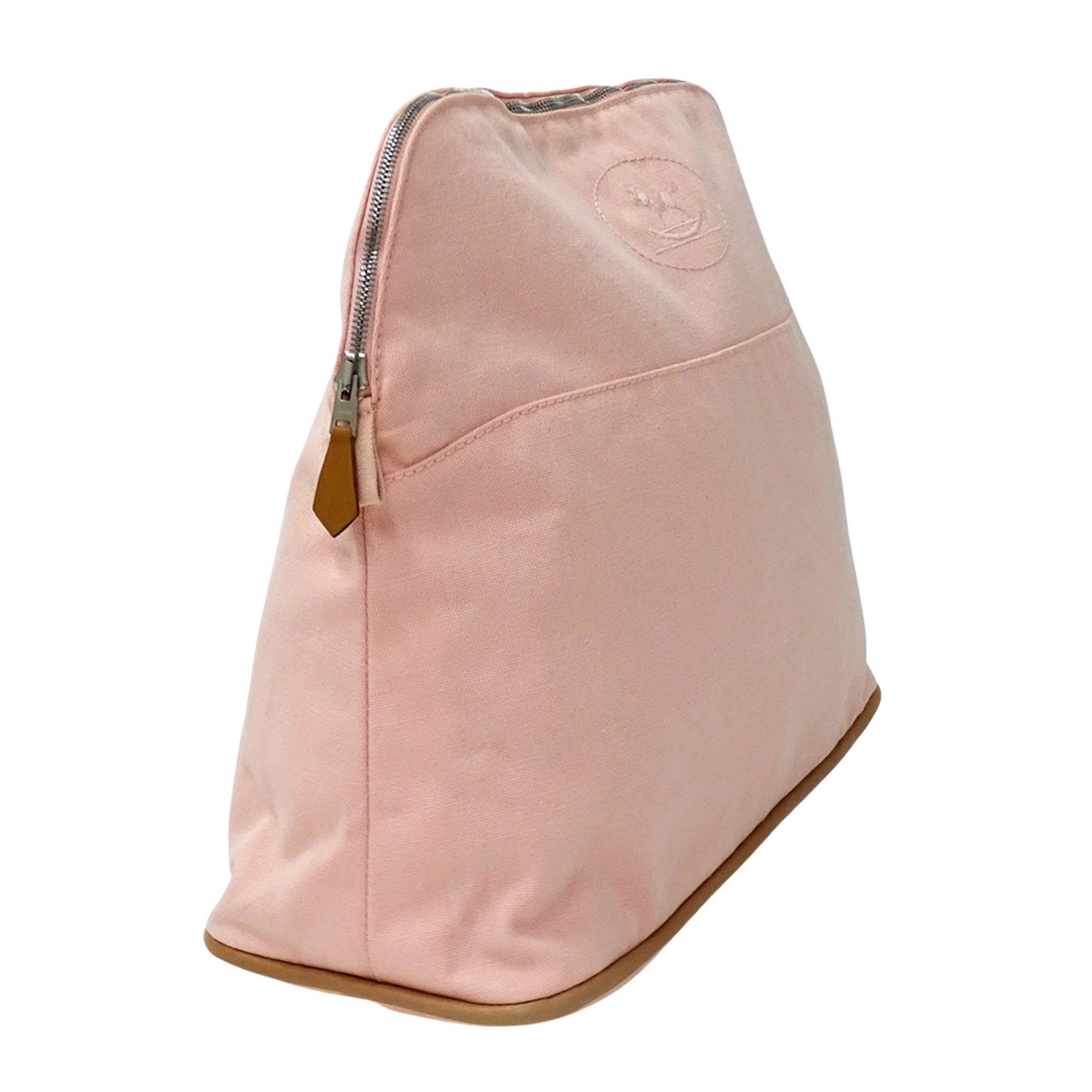 Hermes Pink Canvas Pouch (Pre-Owned)