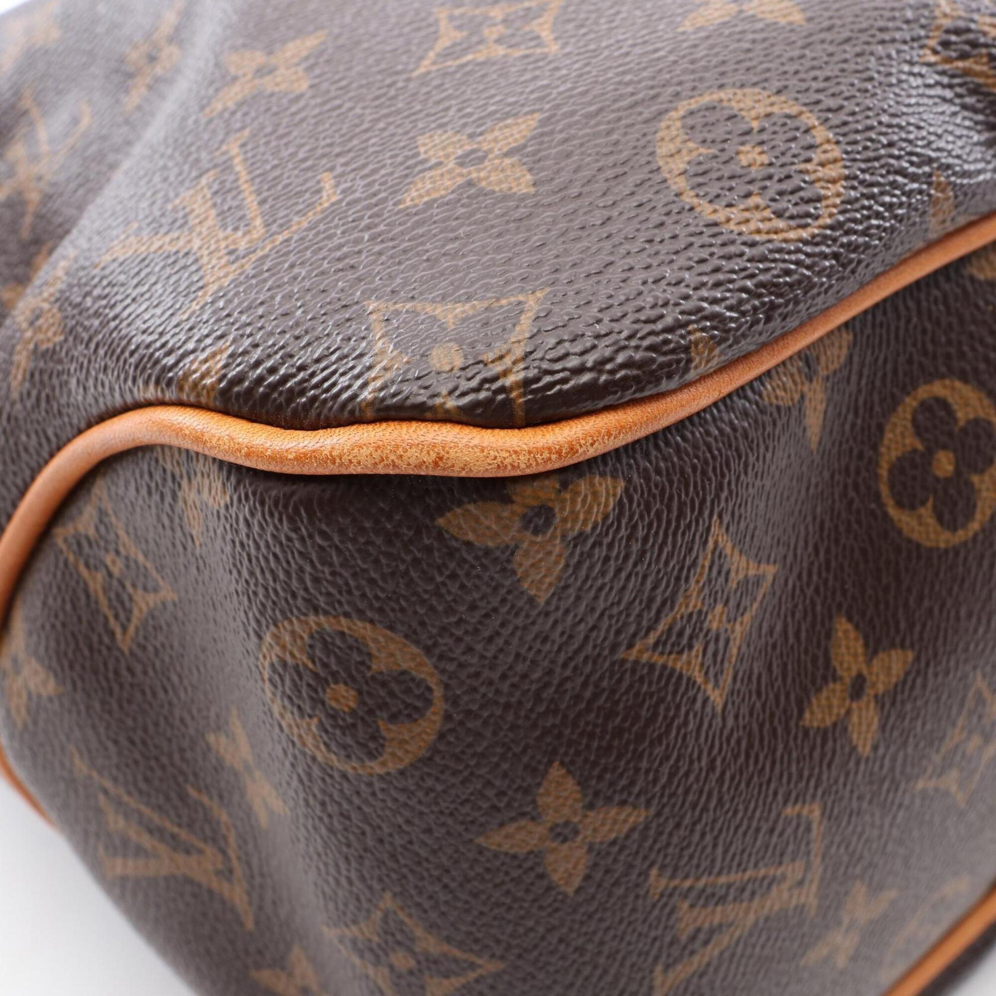 Louis Vuitton Brown Coated Canvas Leather Handbag Shoulder Bag (Pre-Owned)