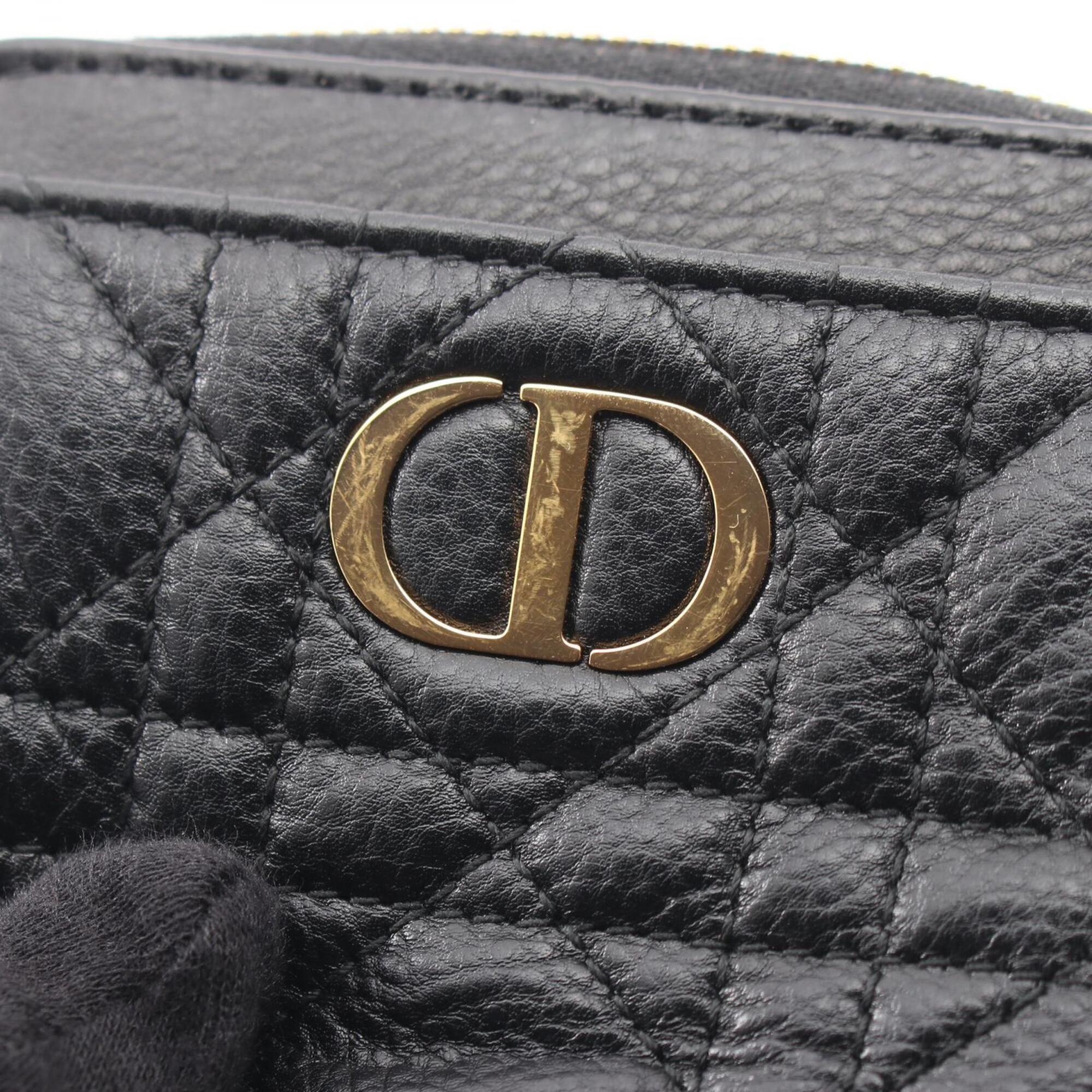 Christian Dior Black Leather Coin Purse/Coin Case (Pre-Owned)