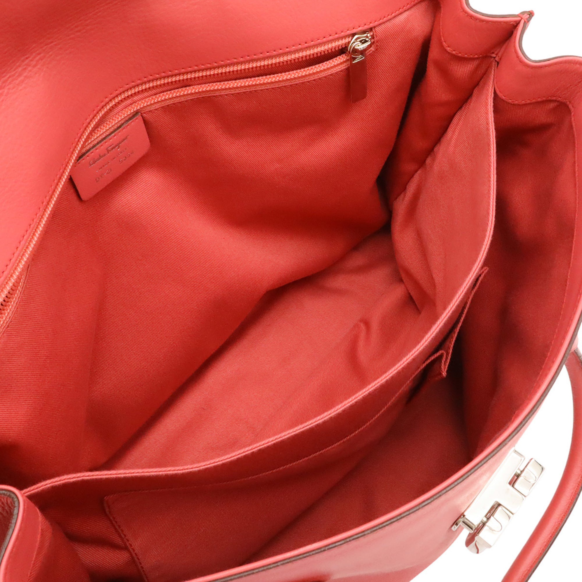 Salvatore Ferragamo Pink Leather Shoulder Bag Tote Bag (Pre-Owned)