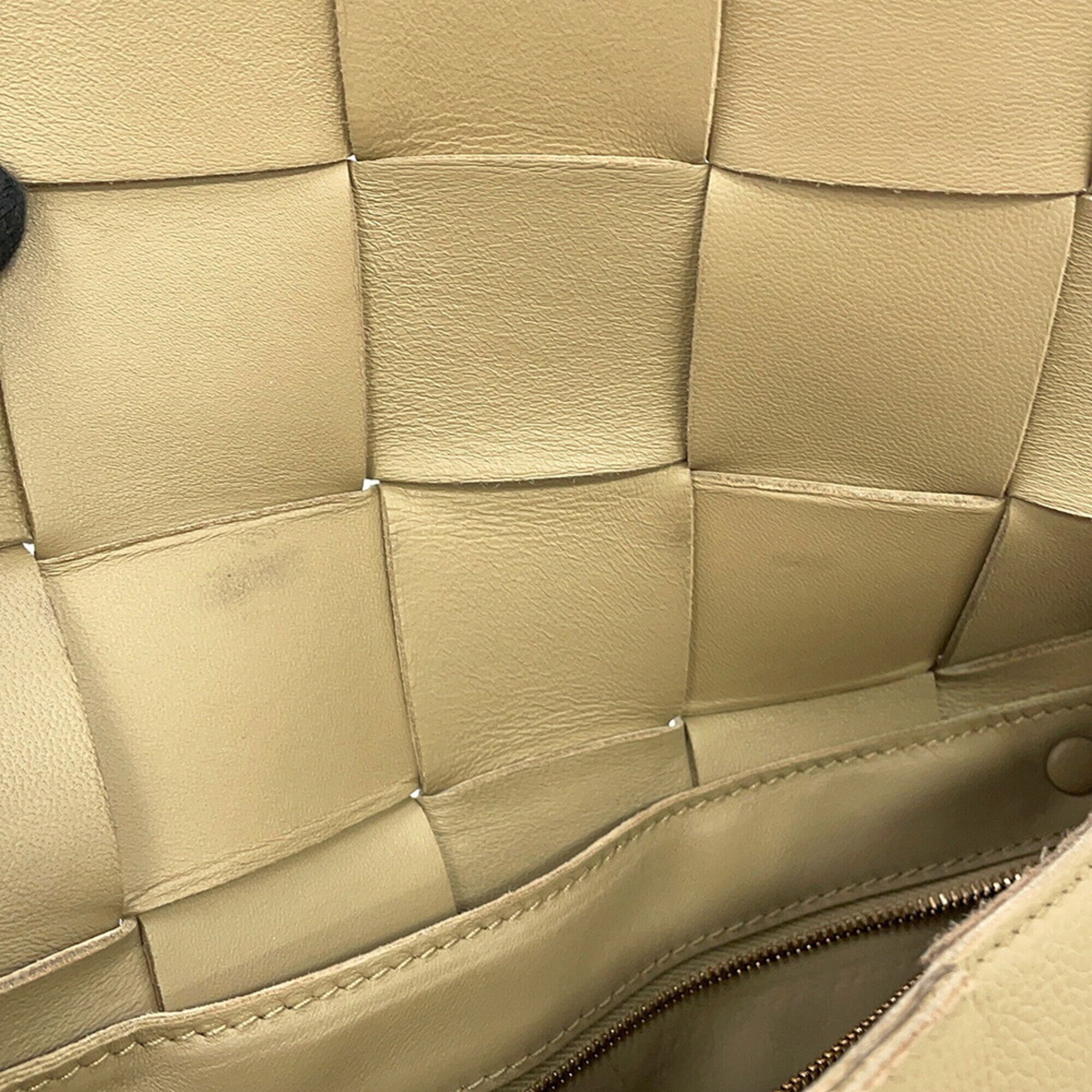 Bottega Veneta Beige Intrecciato Handbag Shoulder Bag (Pre-Owned)
