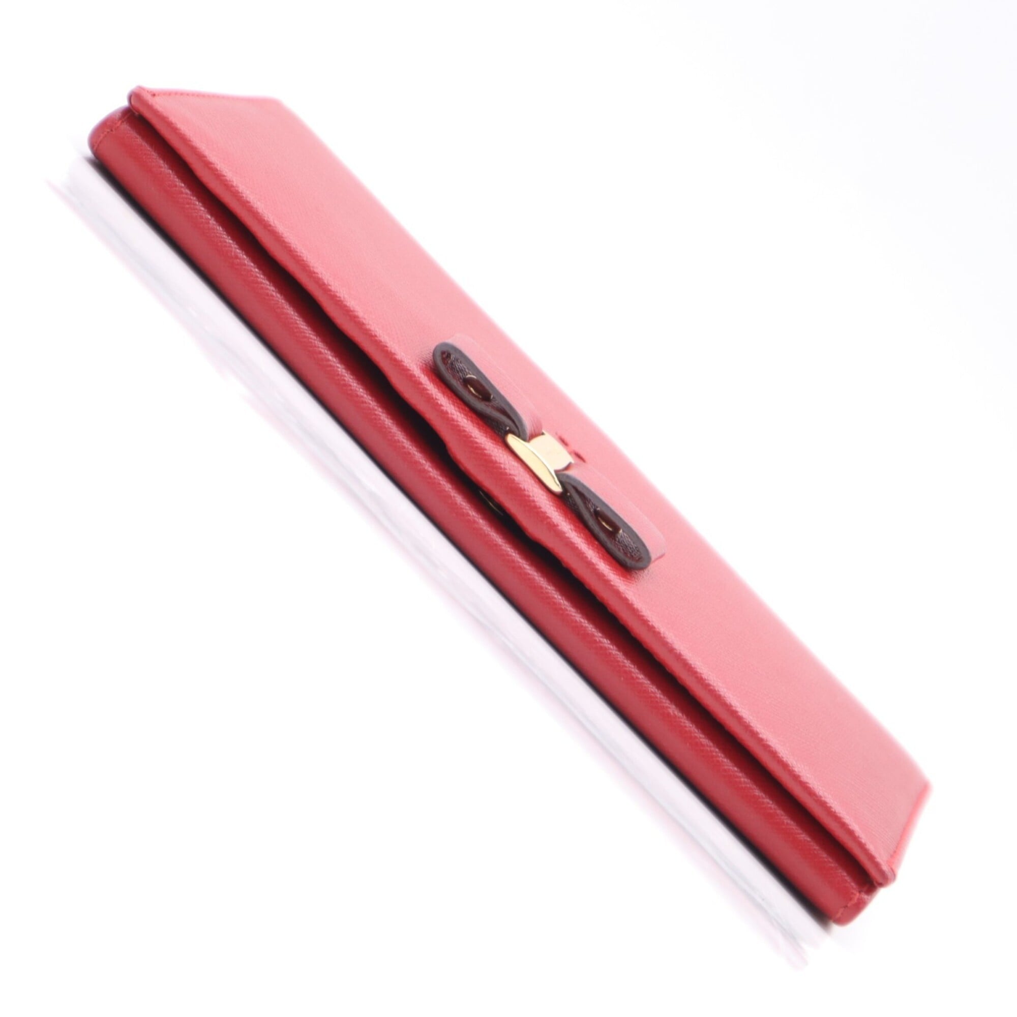 Salvatore Ferragamo Red Color Leather Long Wallet (Bi-Fold) (Pre-Owned)